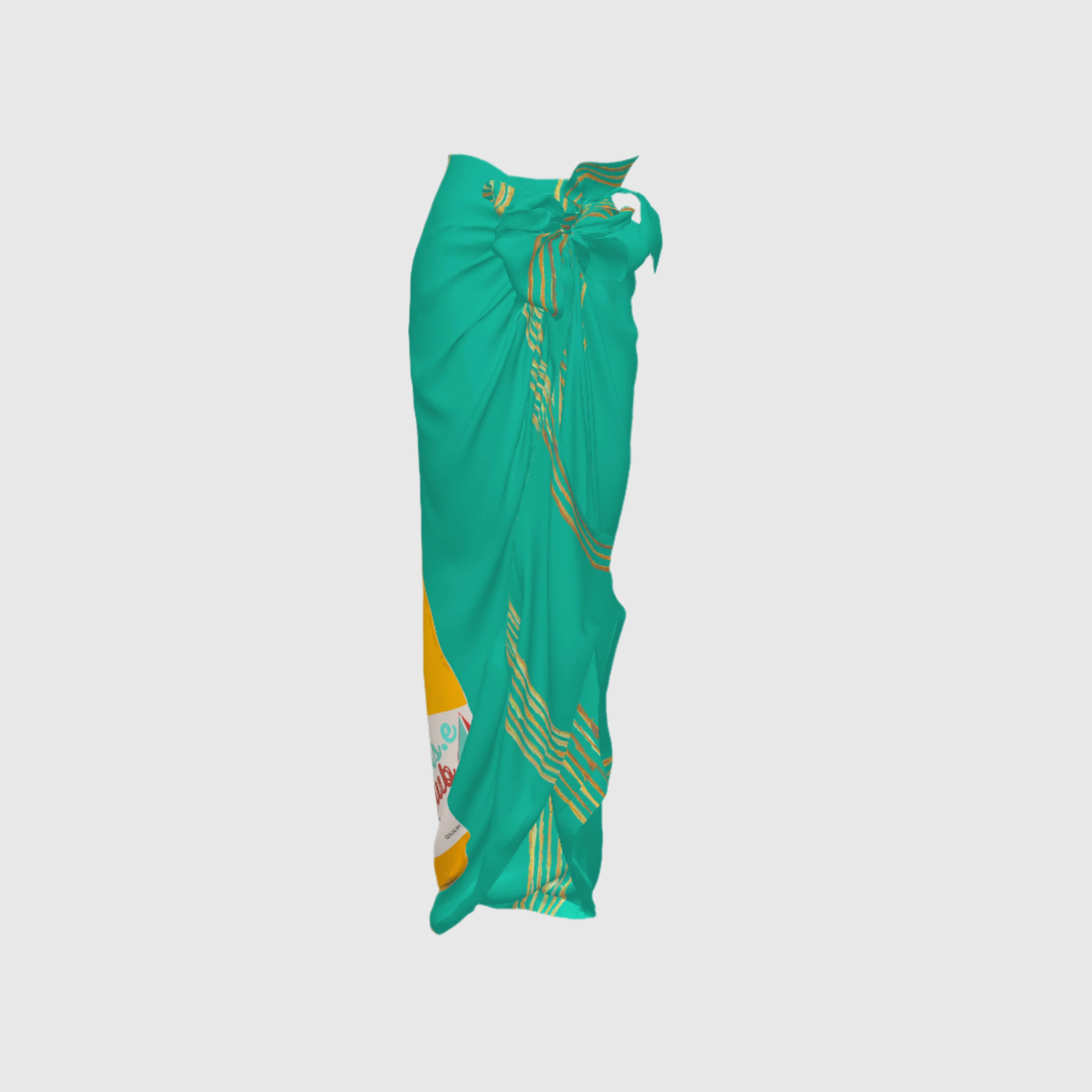 Teal Merengue Stripe Pareo
