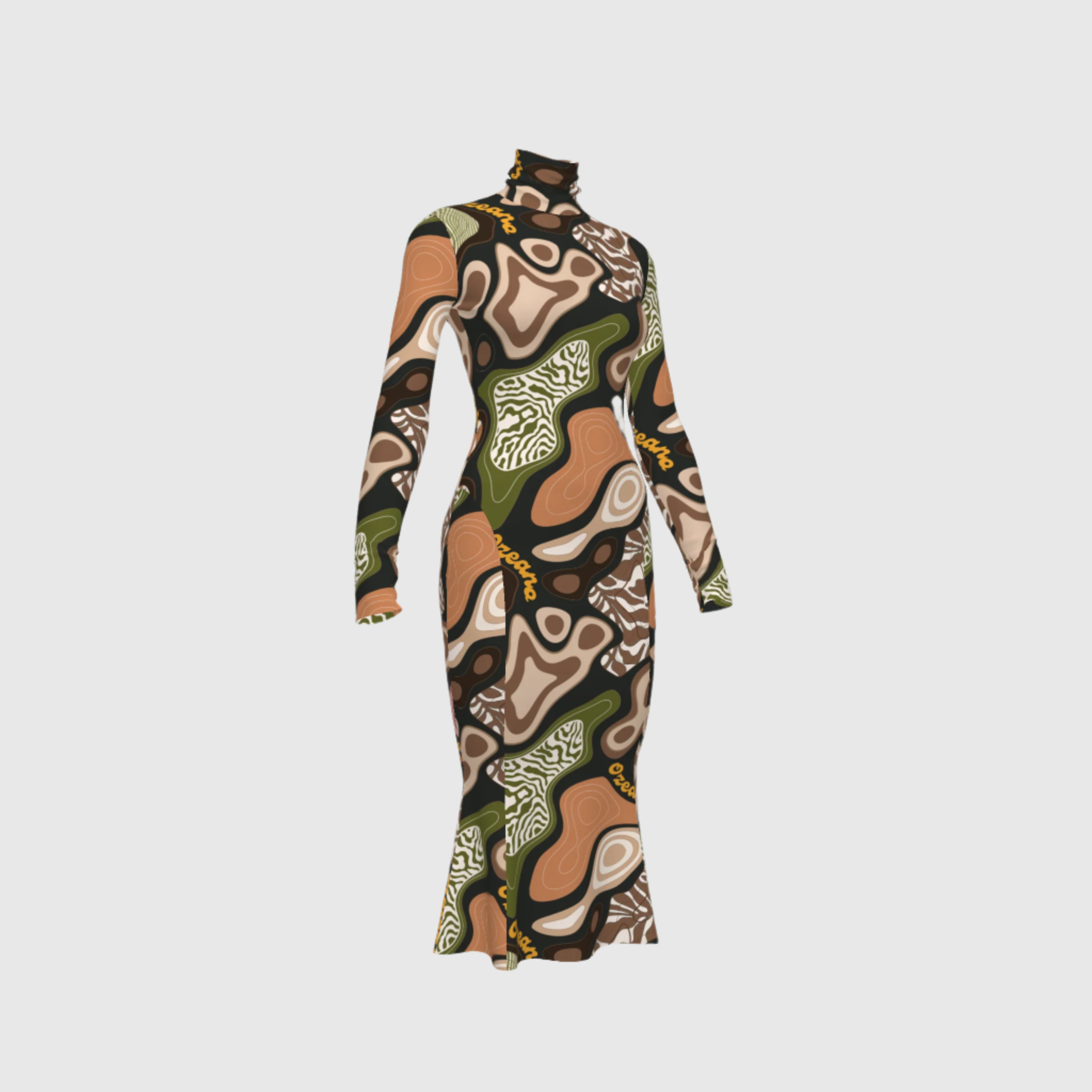 Julia turtleneck dress | Pajilla print