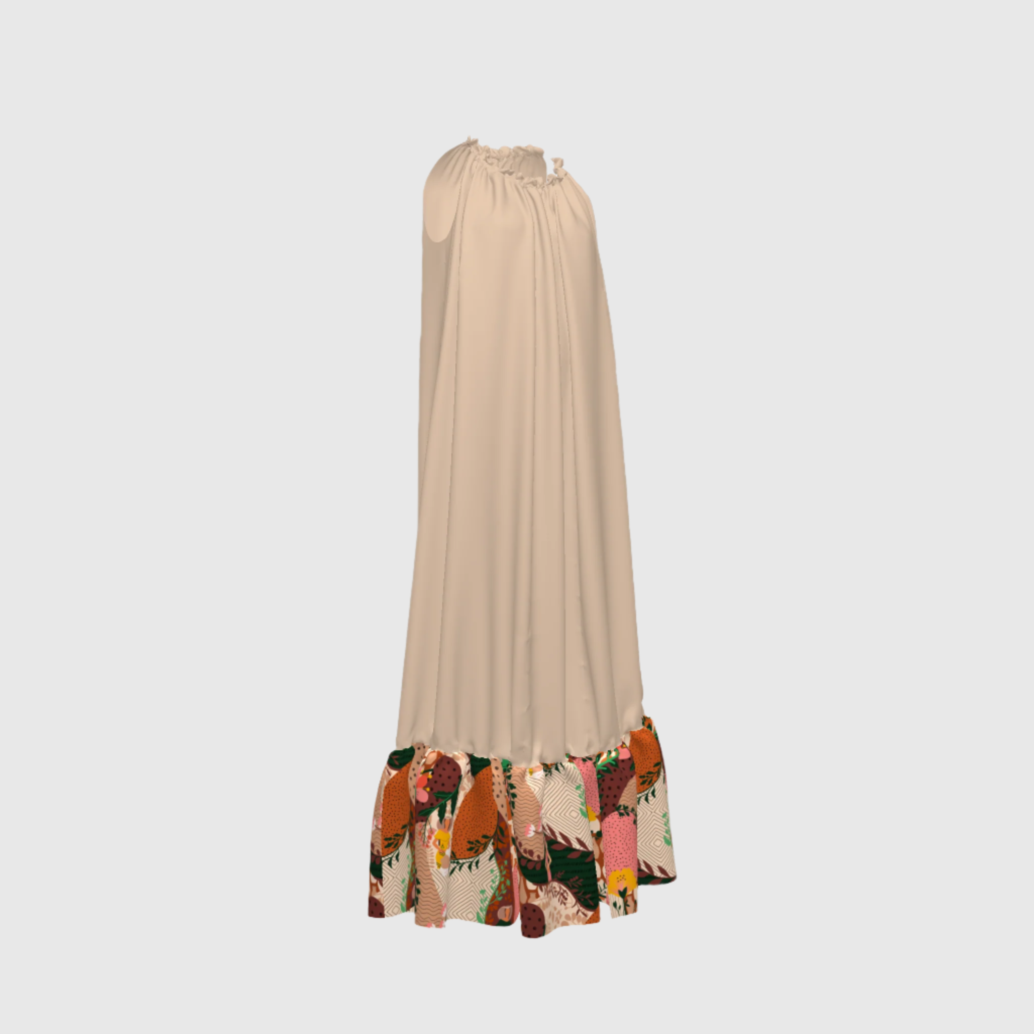 Nautical halter dress | Latte