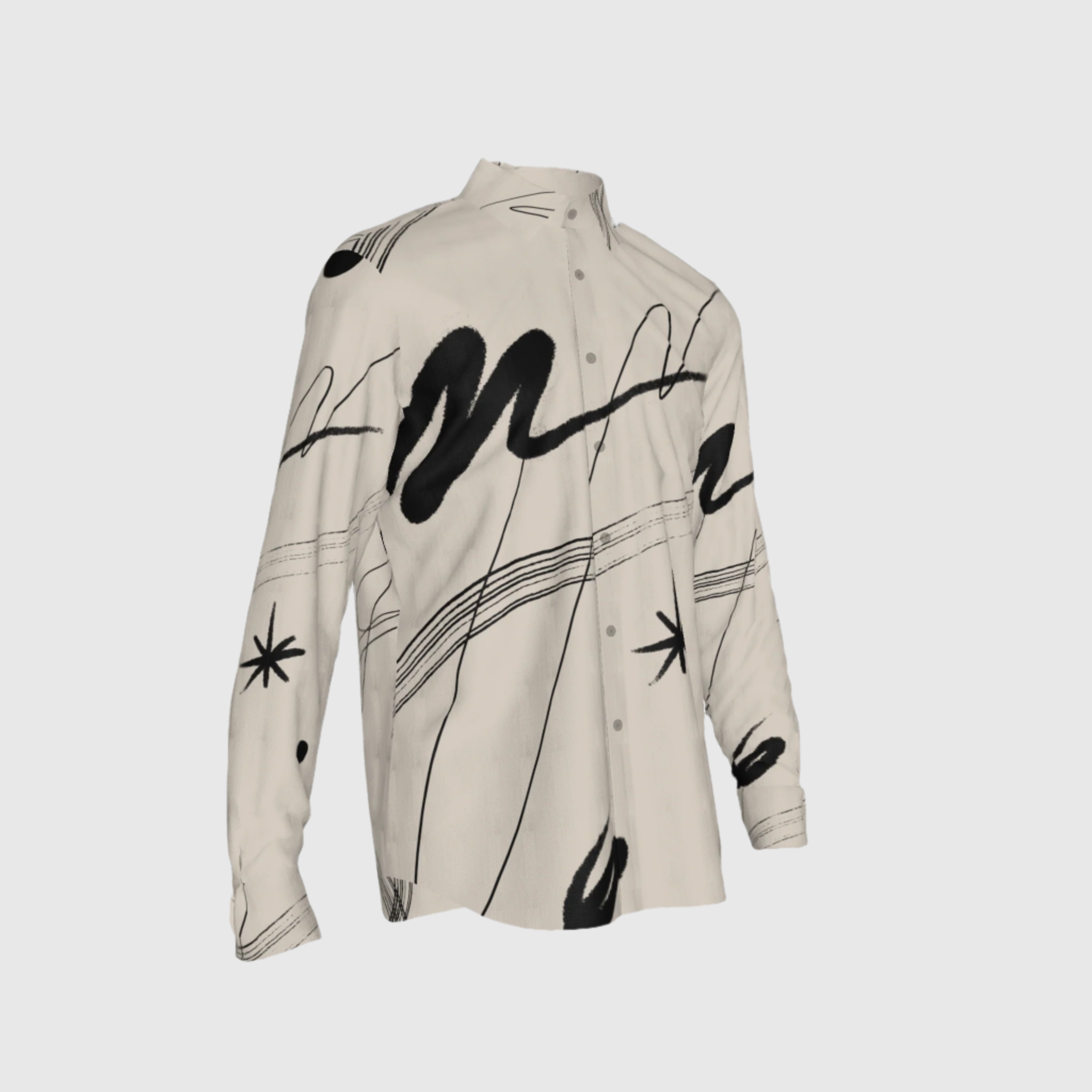 Black Lines Unisex Button-Up Shirt