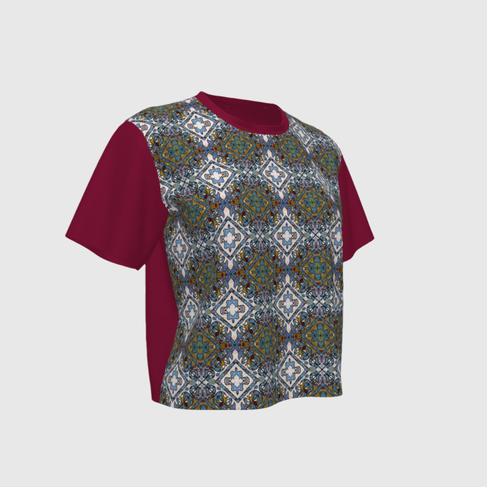 T-shirt Colonial in El Conde Print and Red