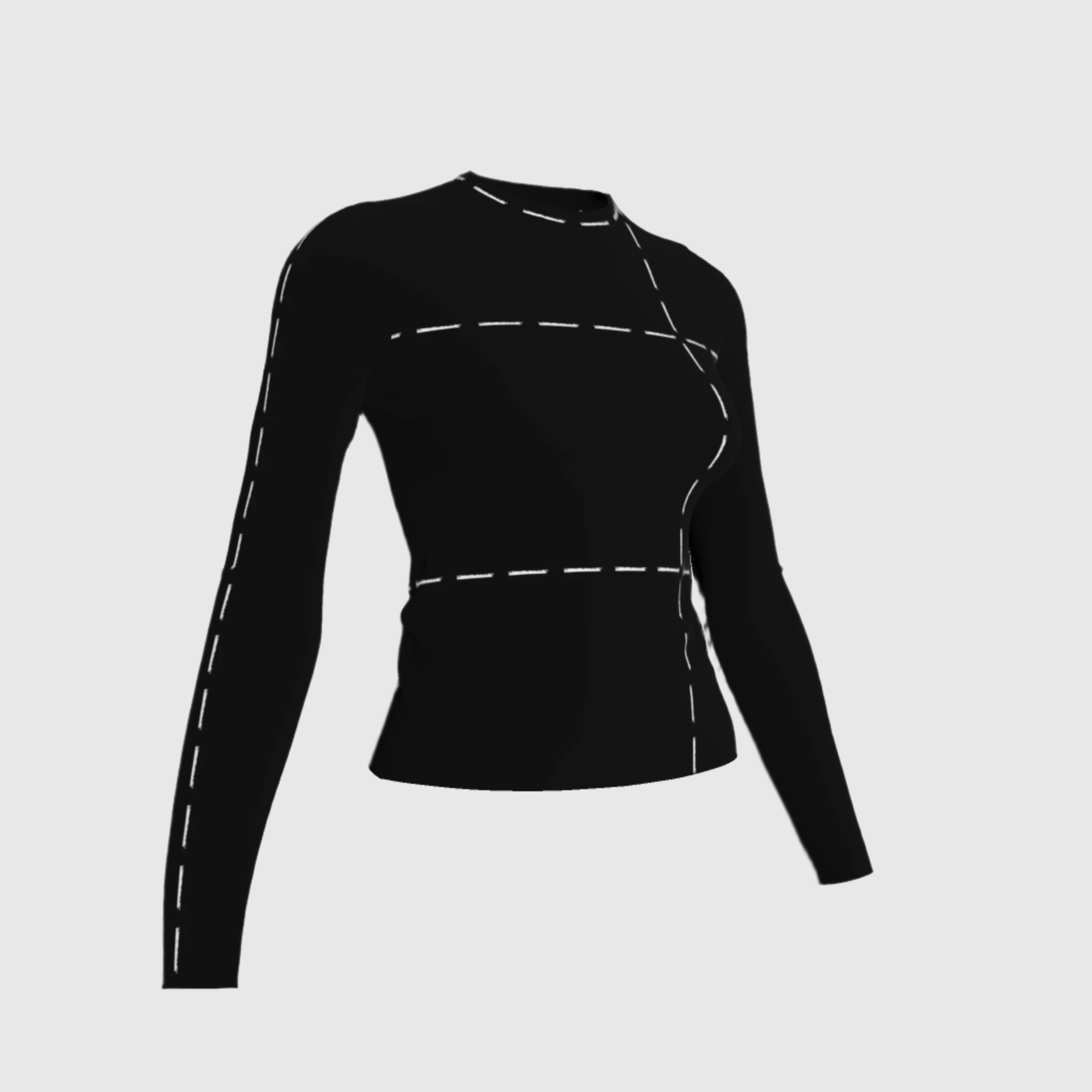 Lapaix Essentials Stitch Top in Black