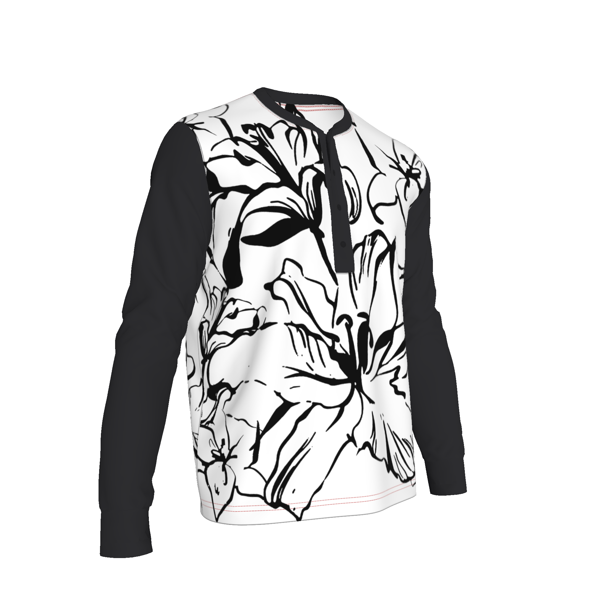 'Bayahibe Rose' in Black Beauty LS Henley