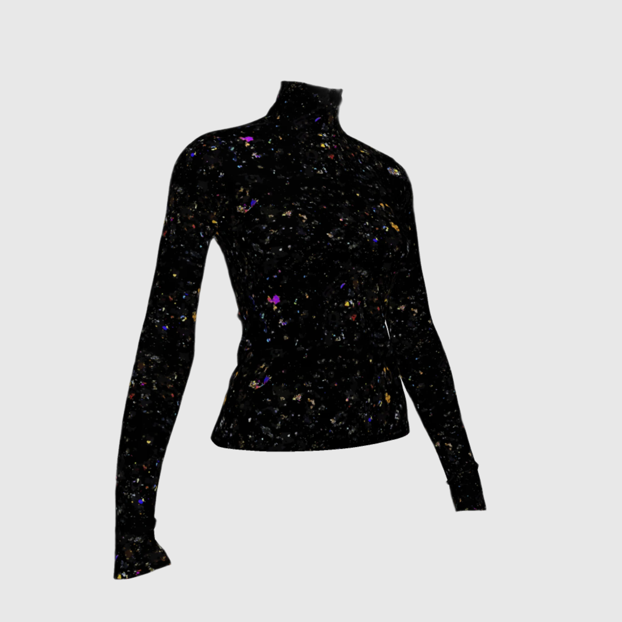 Cosmic Glitter Turtle Neck