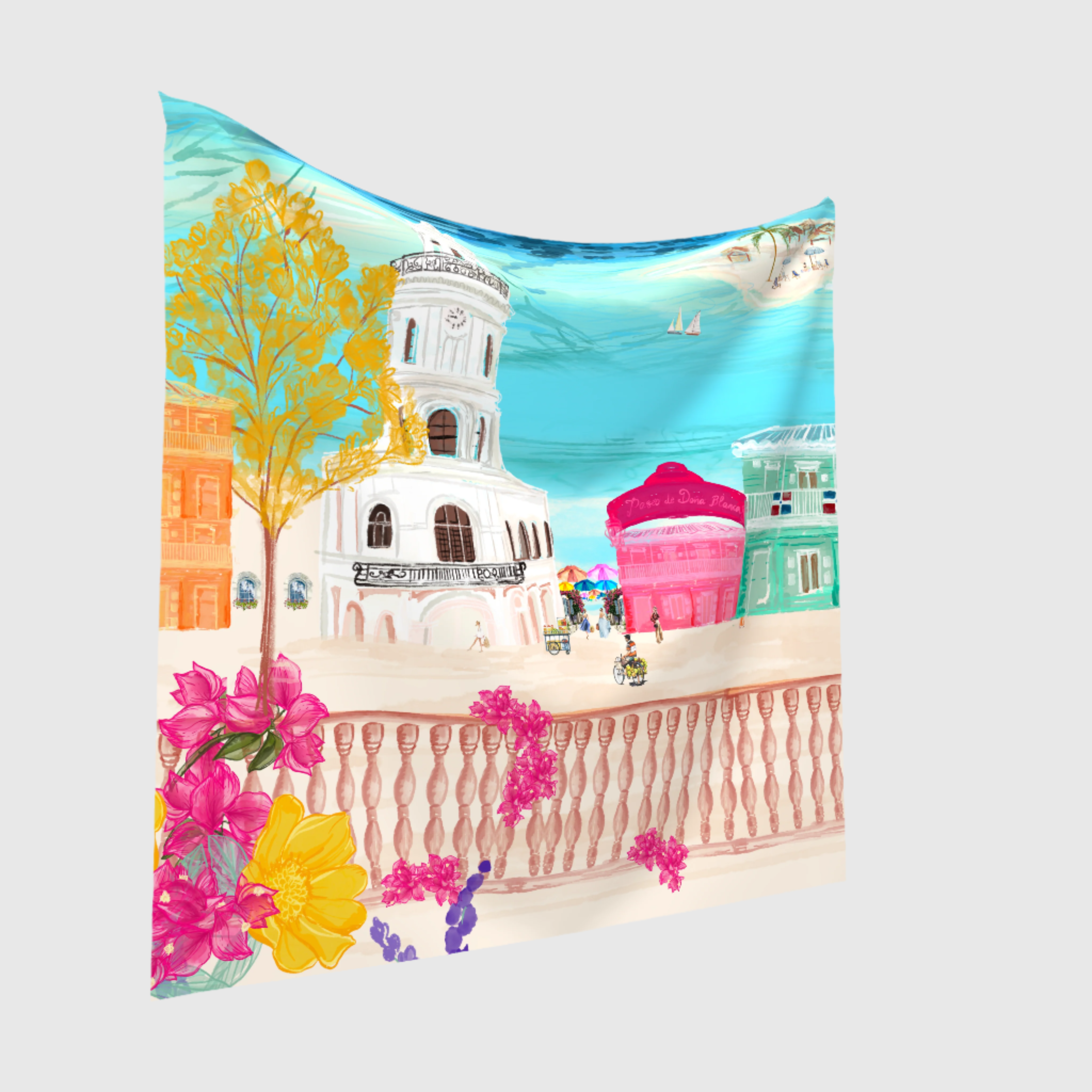 "Novia del Atlántico" 30x30 Scarf