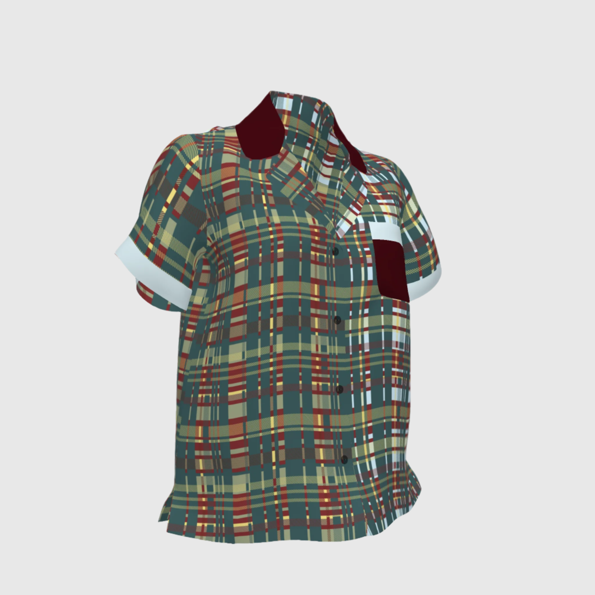 Plaid Mixed Women's PJ Shirt