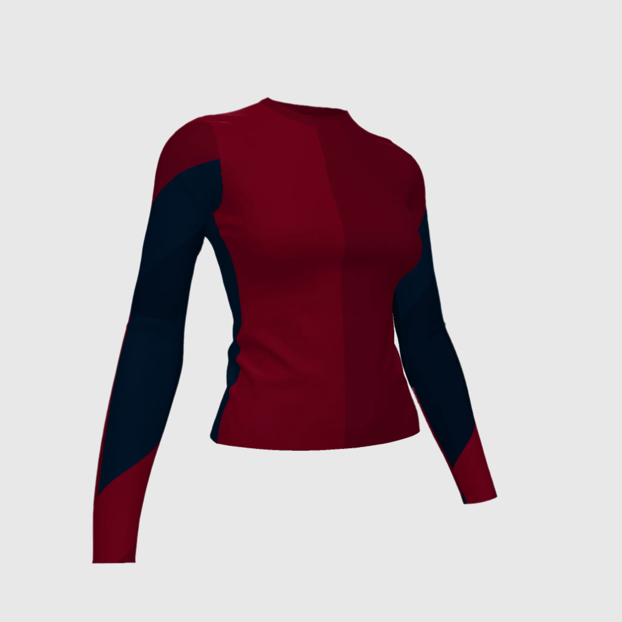 Long Sleeve Red And Blue T-Shirt