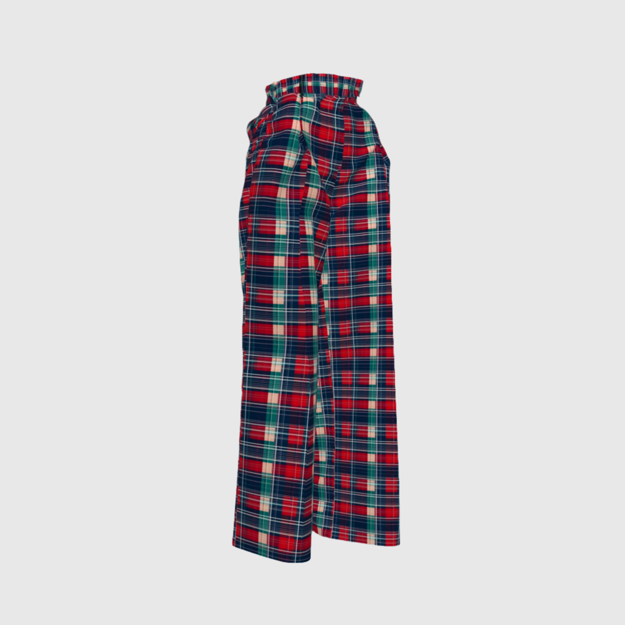 Holiday Plaid Pleated Pant
