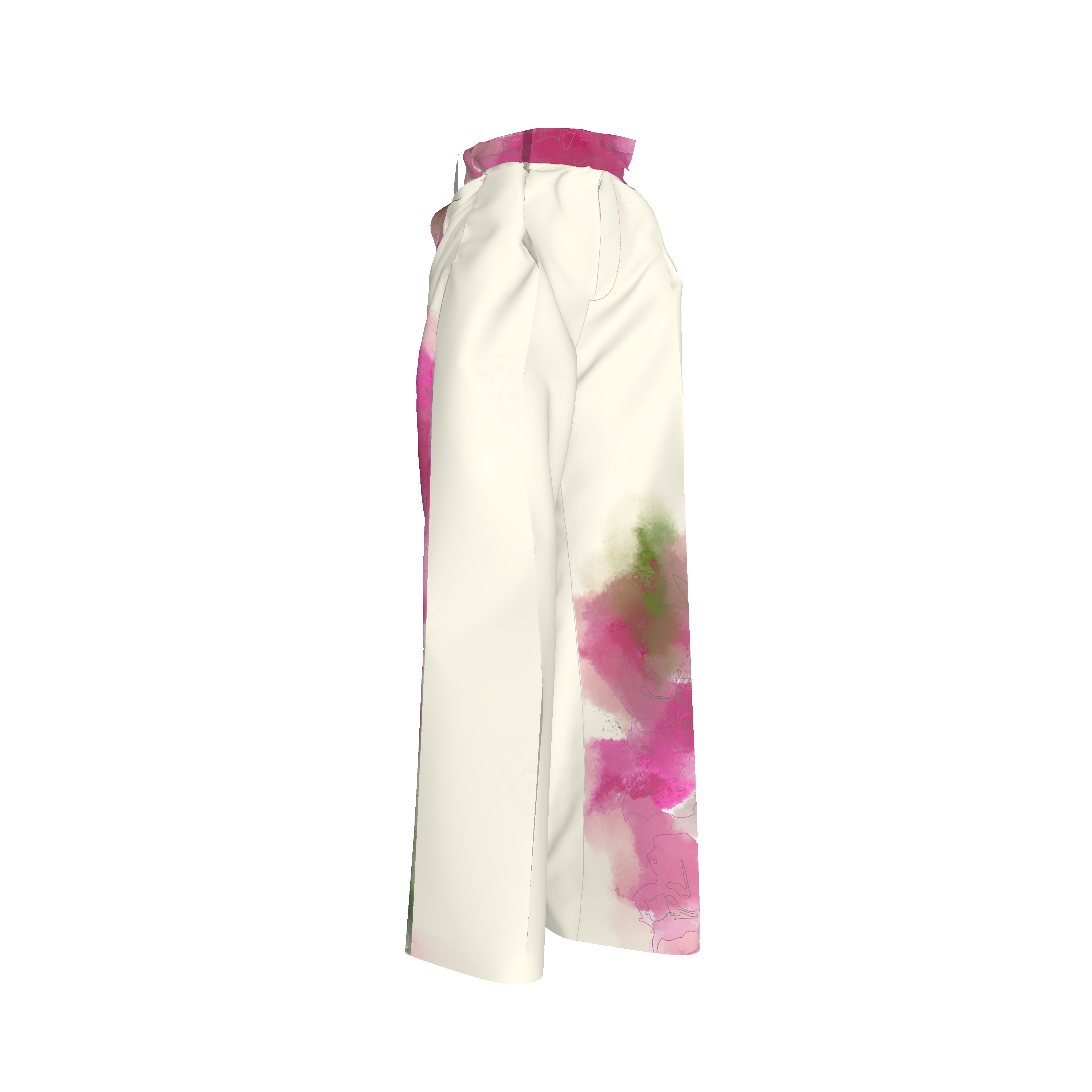 Women's full Leg Pleated pant - trinitaria pant in Cupro Twill