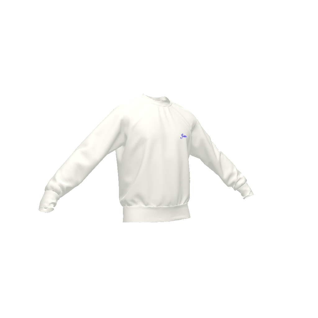 'Llaves del Cibao' Mediumweight Crewneck Sweater in Azúcar Azul Blanco