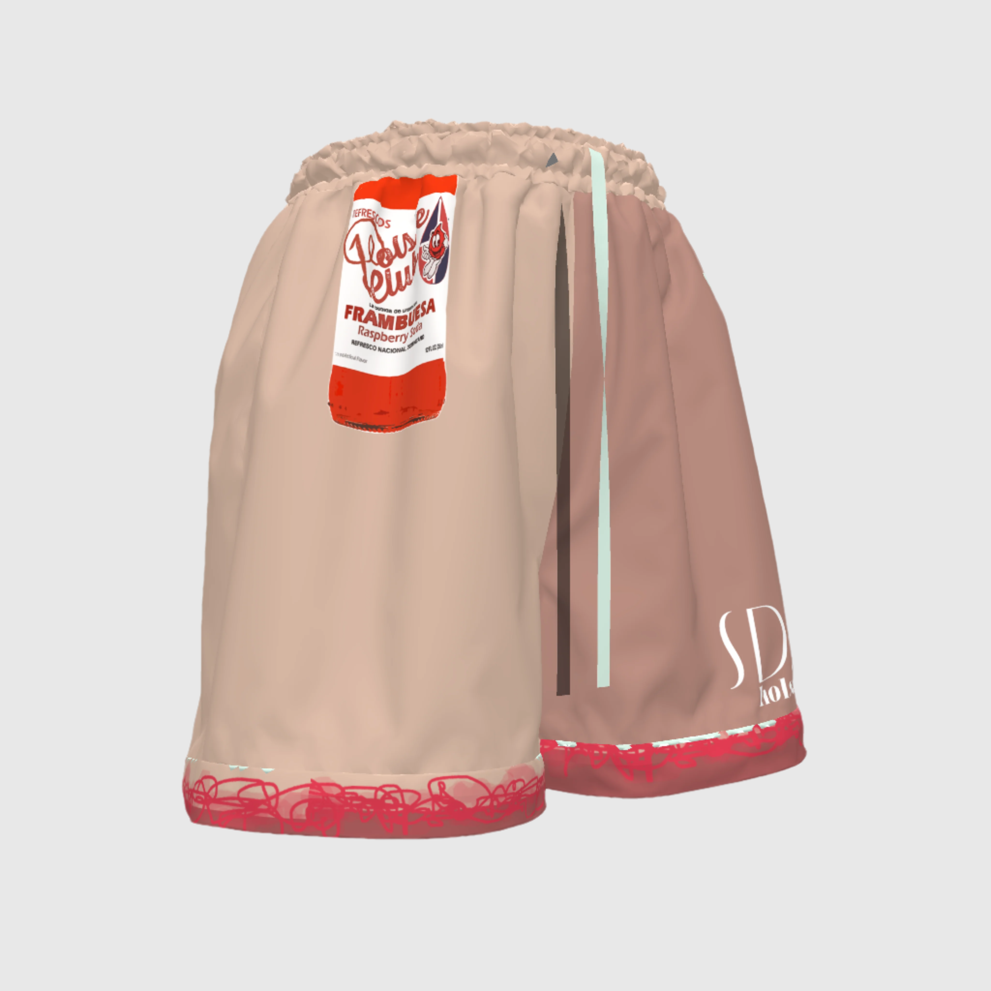 Club Rasberry Draw String Shorts