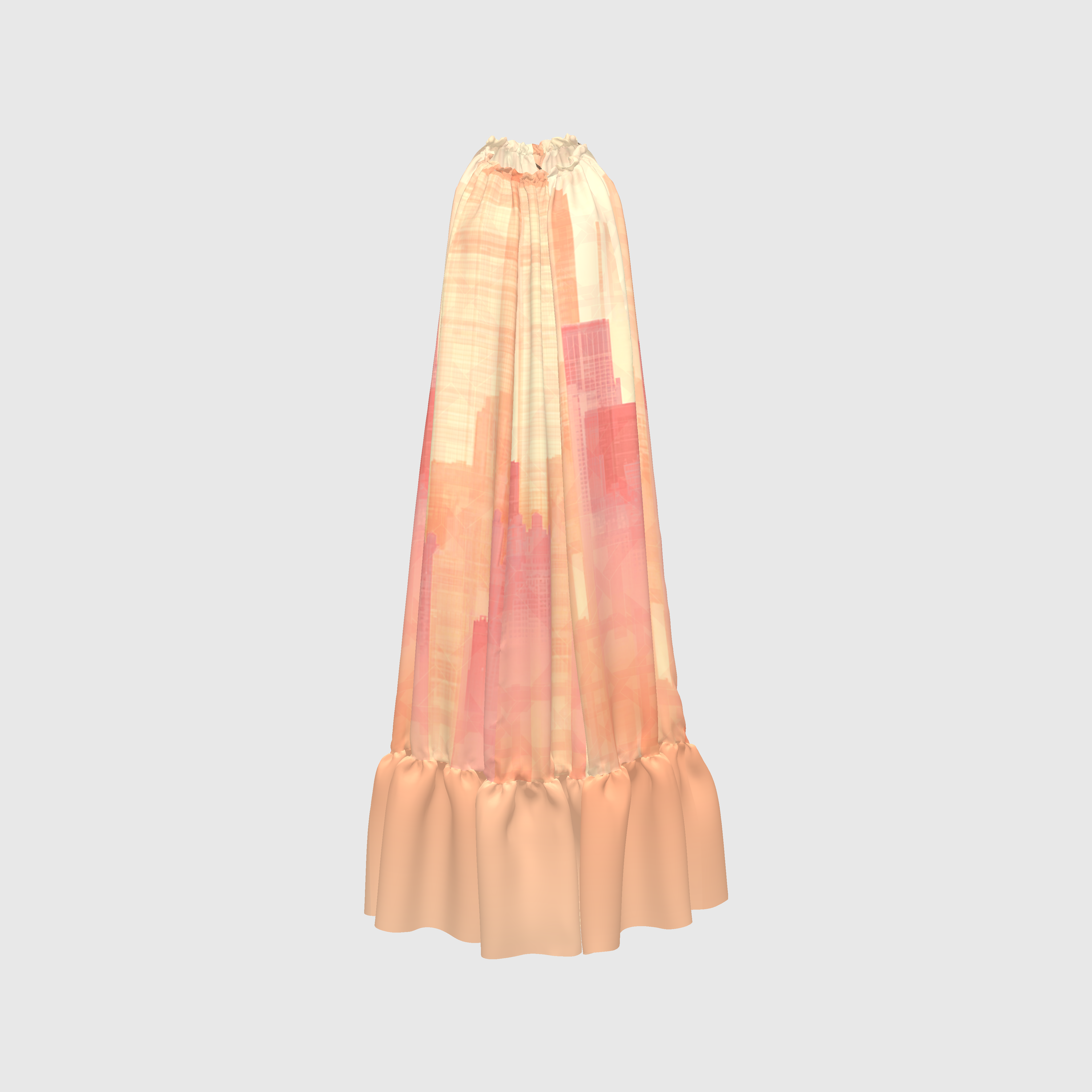 Pastel Rattan Metropolis Drawstring Halter Maxi Dress