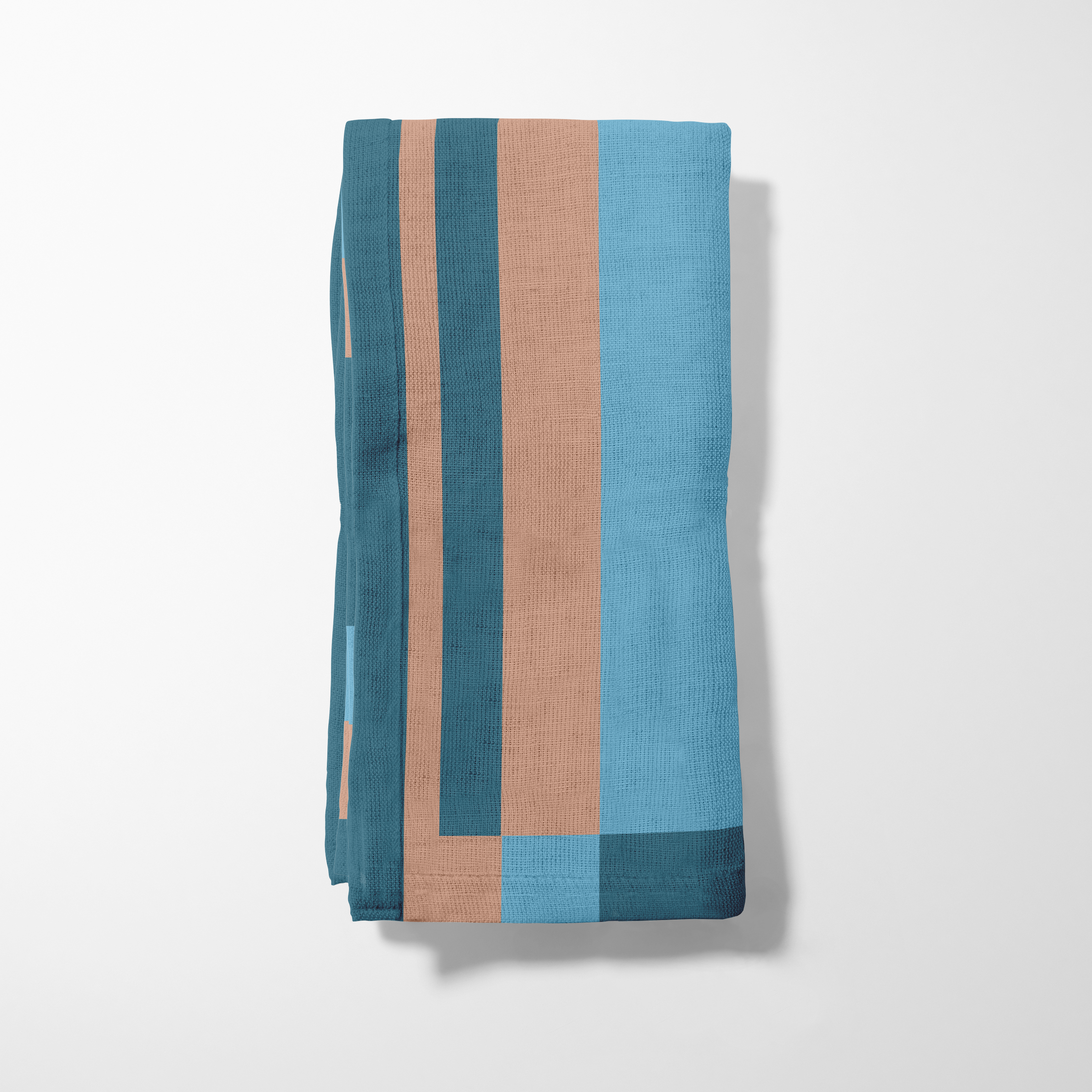 Candy Stripes Blue Napkin in Oxford Cotton