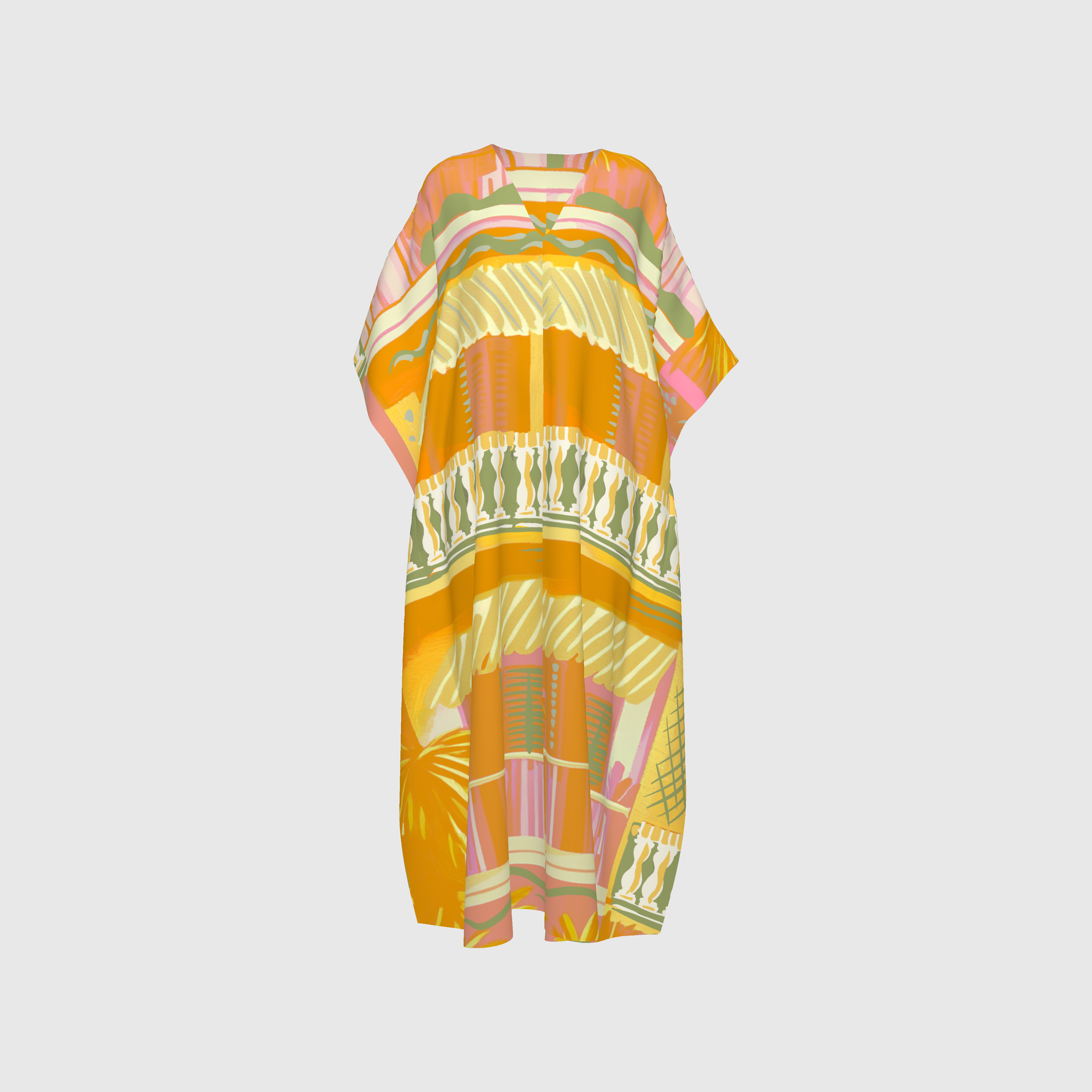 Tropical Print Caftan