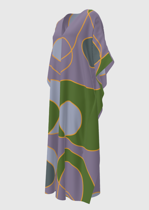 Doodle Grape Caftan