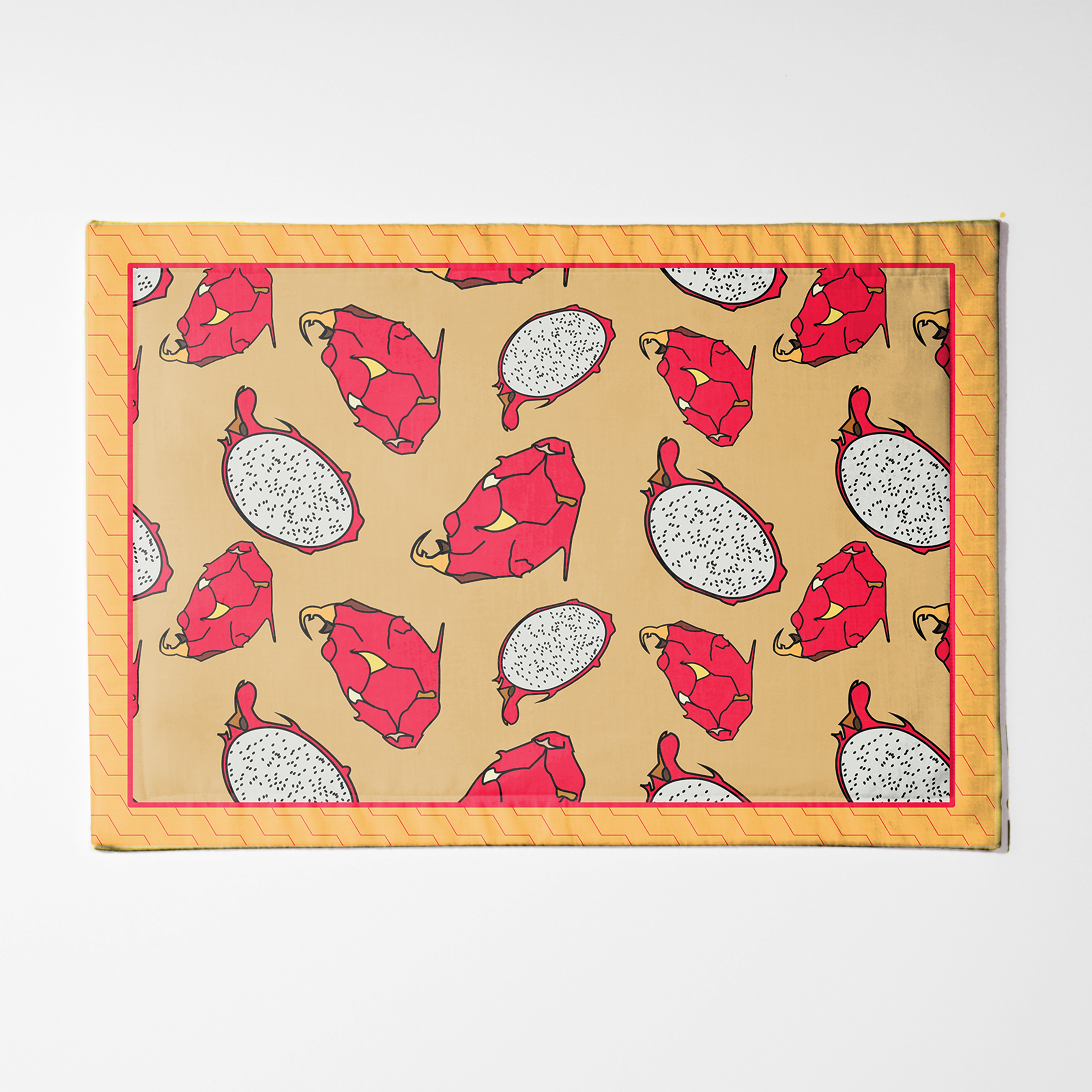 Dragon Fruit in Yellow Placemat