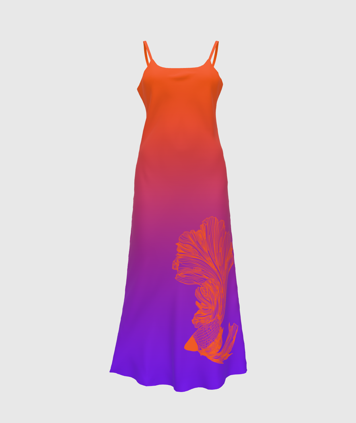 Slip Dress Betta In Sunset Print