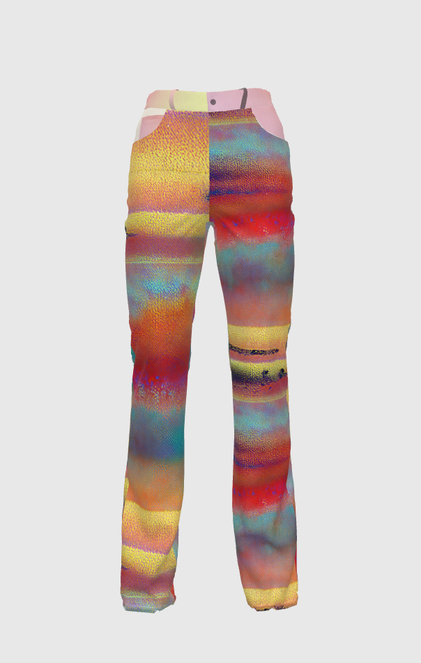 Abstract Gradient Slim Pants