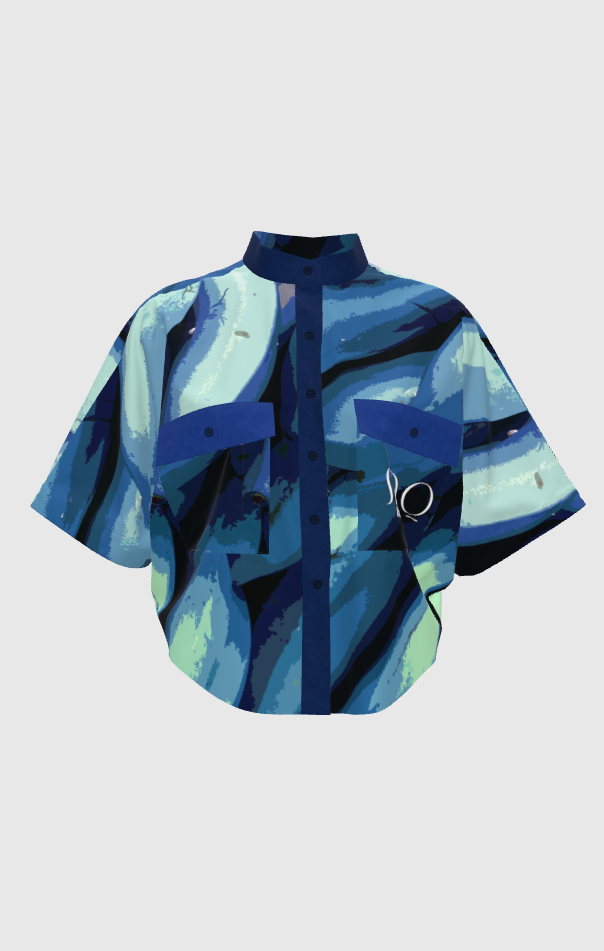 Aplatanao Blue Voile Kimono