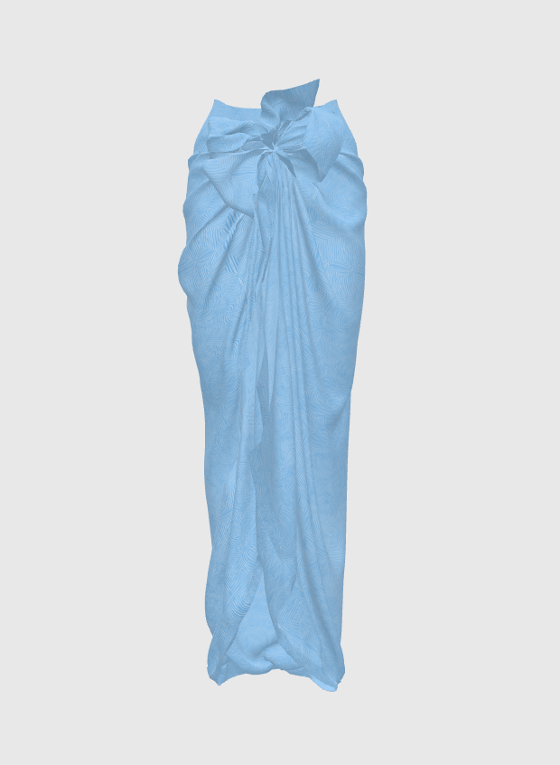 Long Sarong in Larimar Blueprint