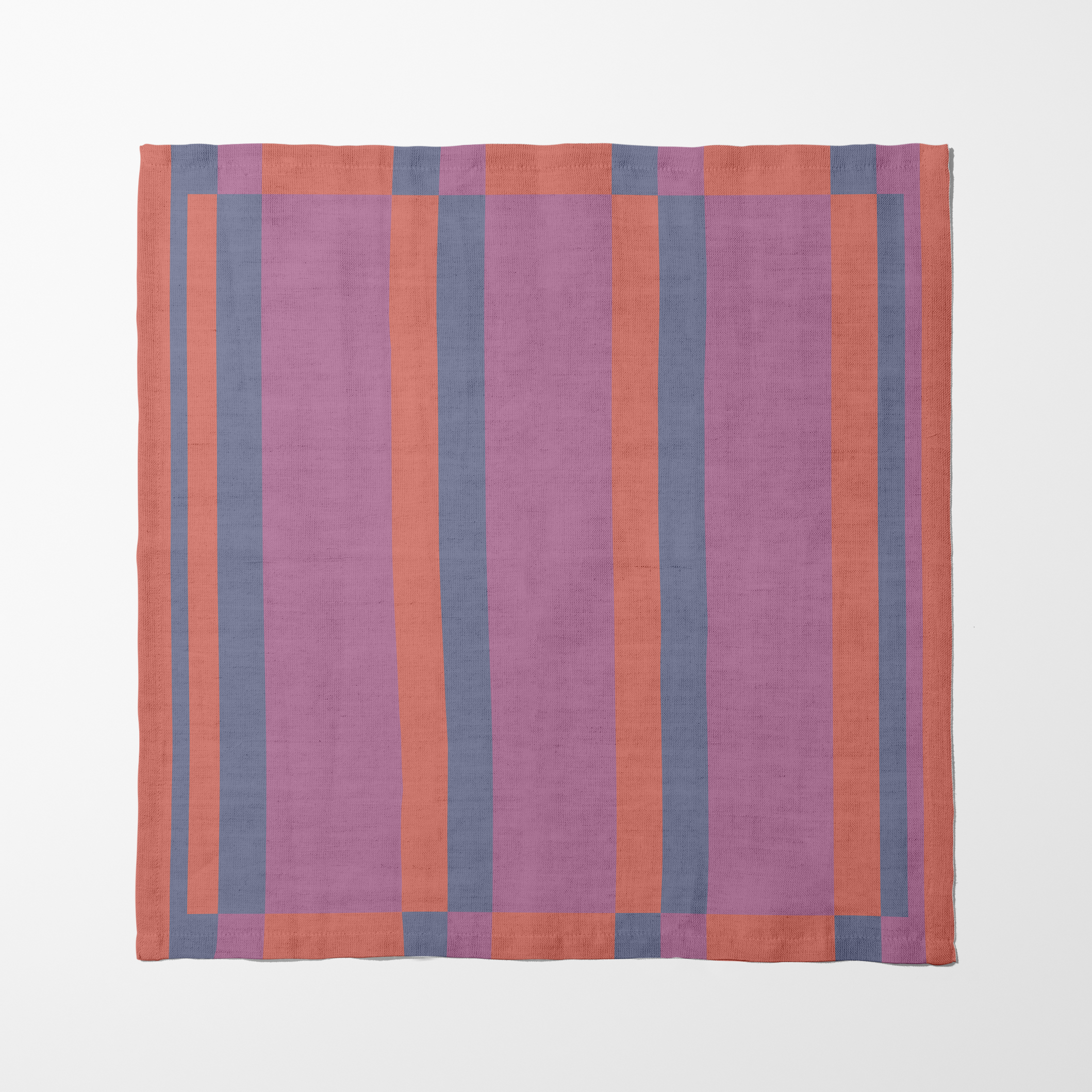 Candy Stripes Bright Pink Napkin in Oxford Cotton