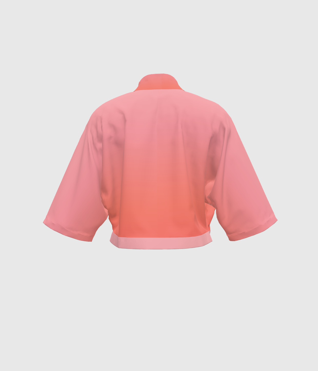 Kimono Sleeve Shirt In Gradient Pink