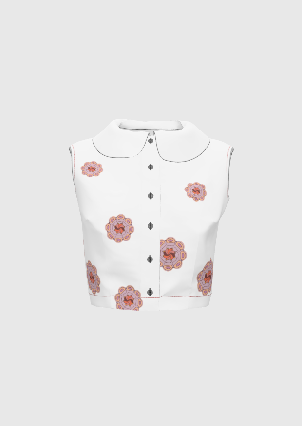 Medallion Collar Top