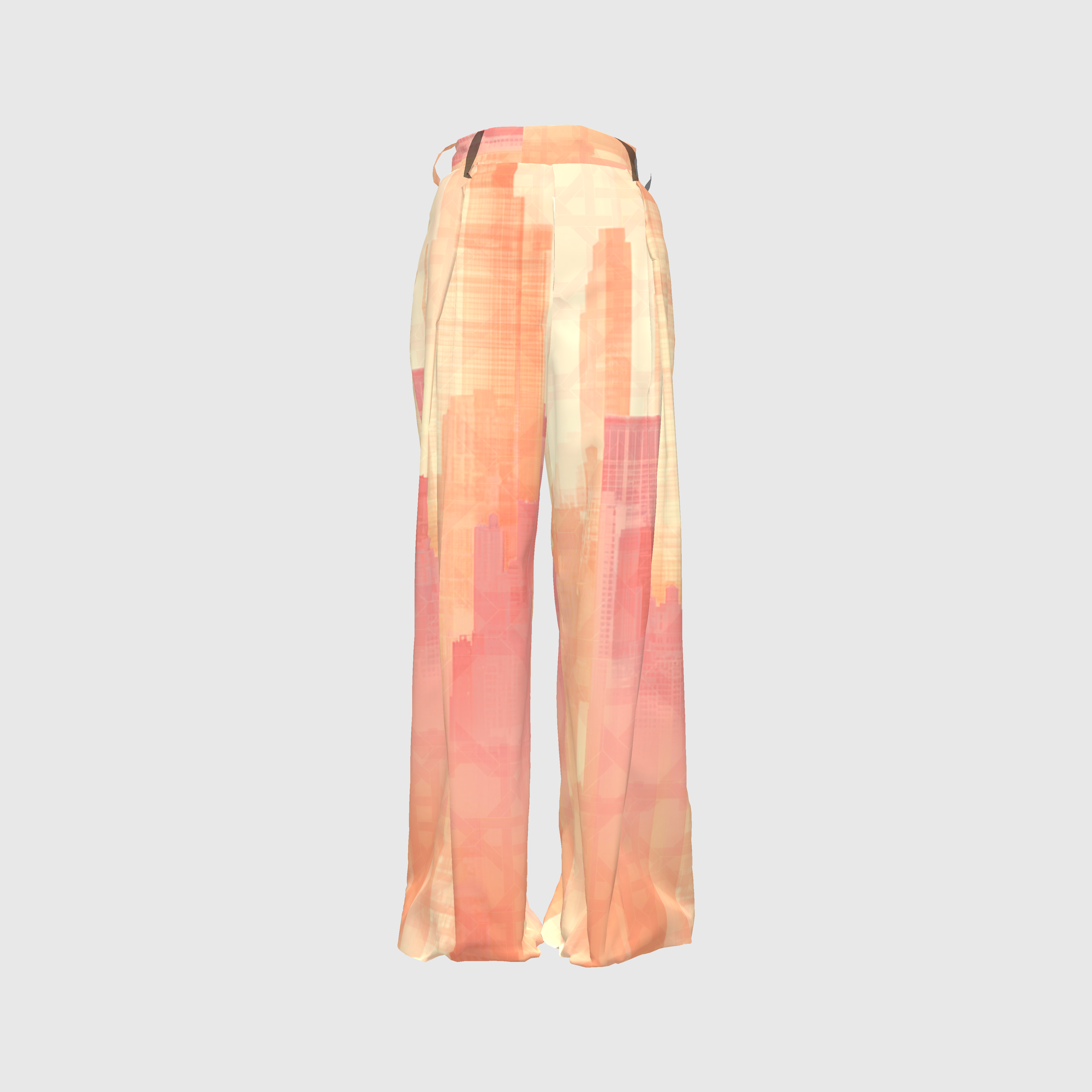 Peach Pastel Metropolis Pleated Pant