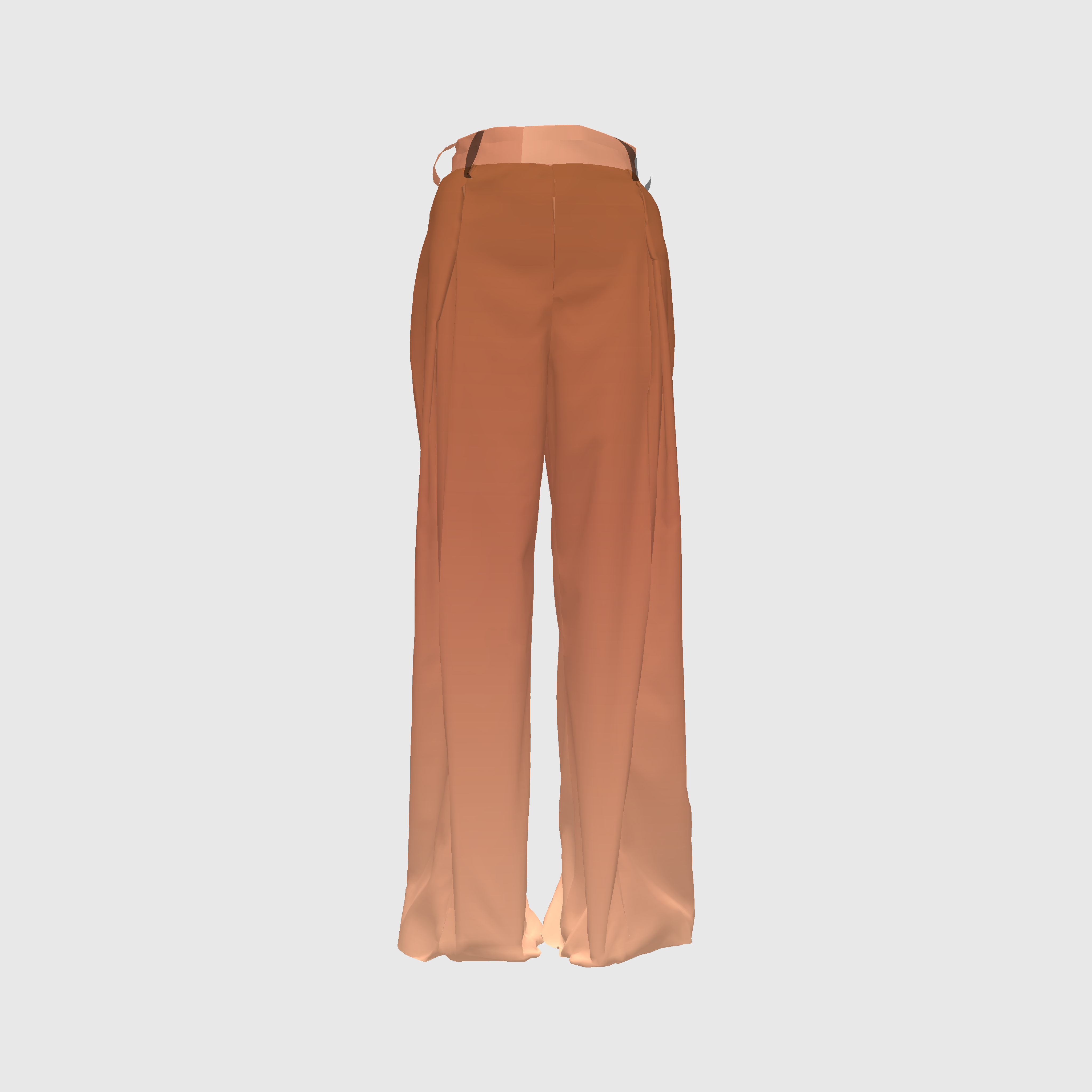 Brick to Peach Degraded Full Leg Pleated Pant