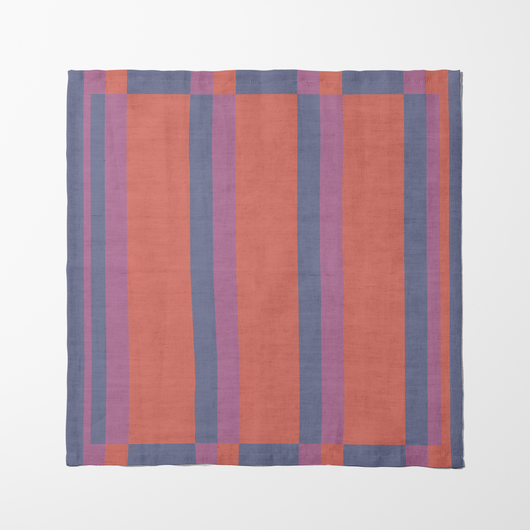 Candy Stripes Bright Pink & Purple Napkin in Oxford Cotton