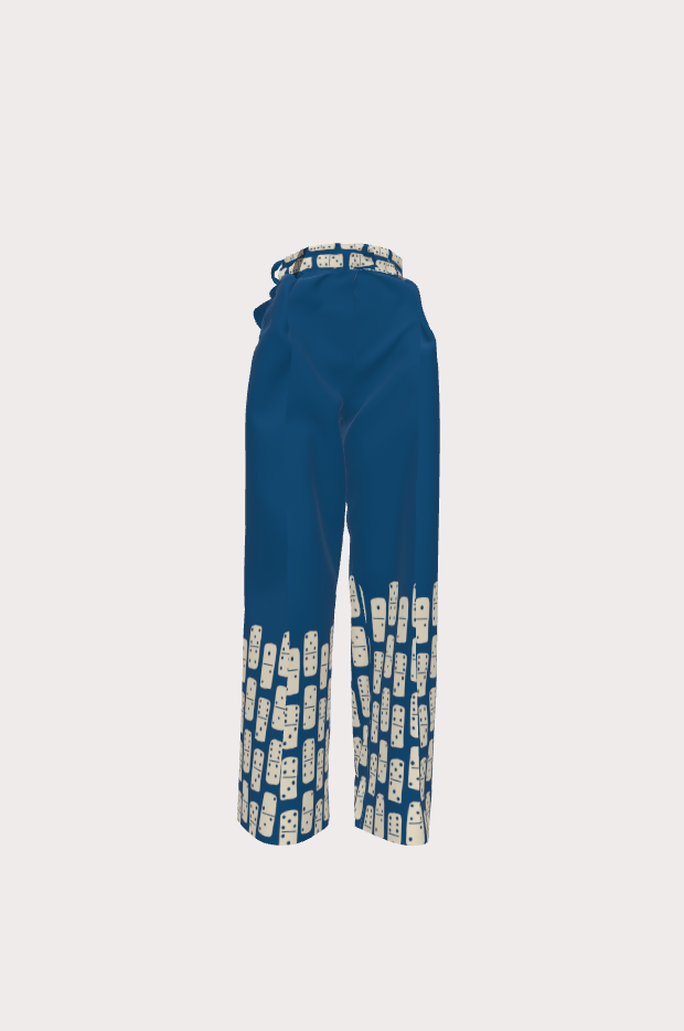 Women's efecto DOMIno deep blue pants