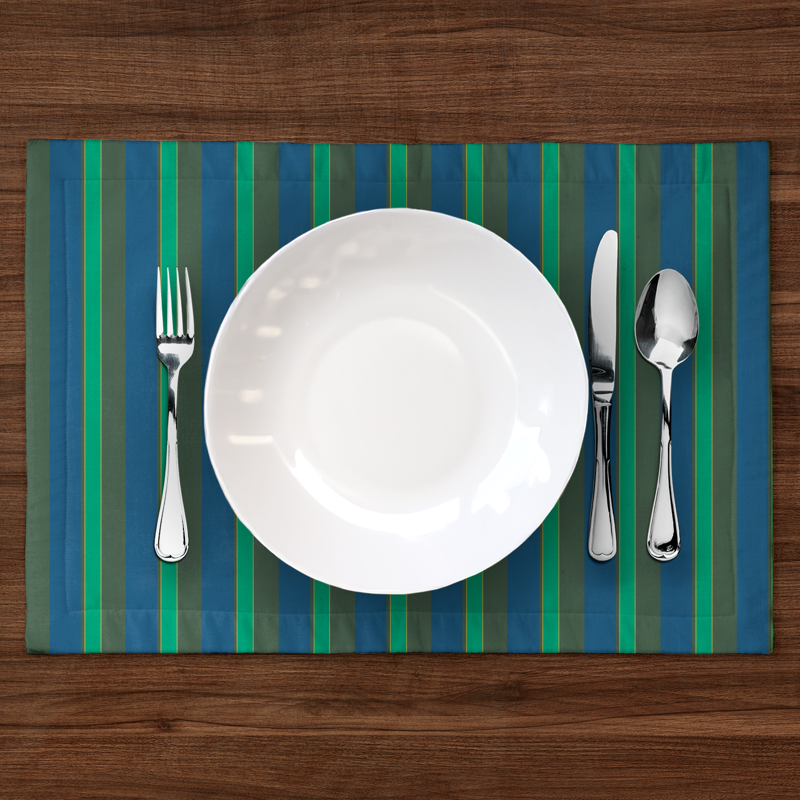 Candy Stripes Placemat in Green