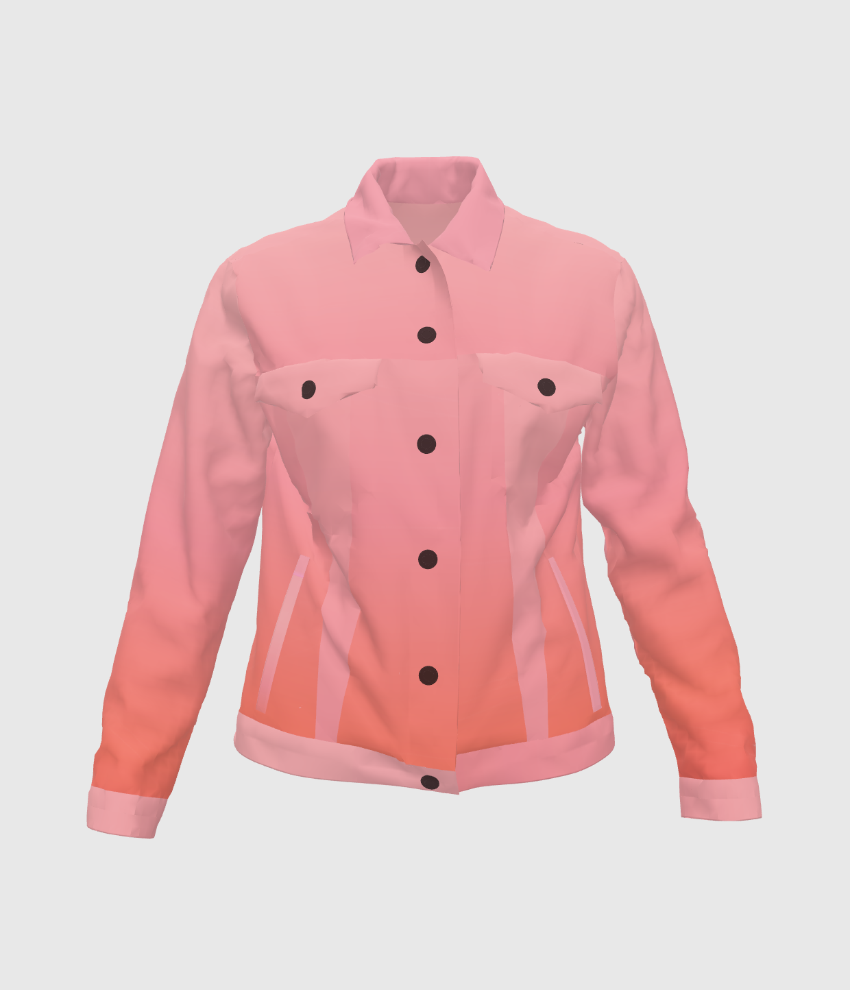 Womens Jean Jacket In Gradient Pink