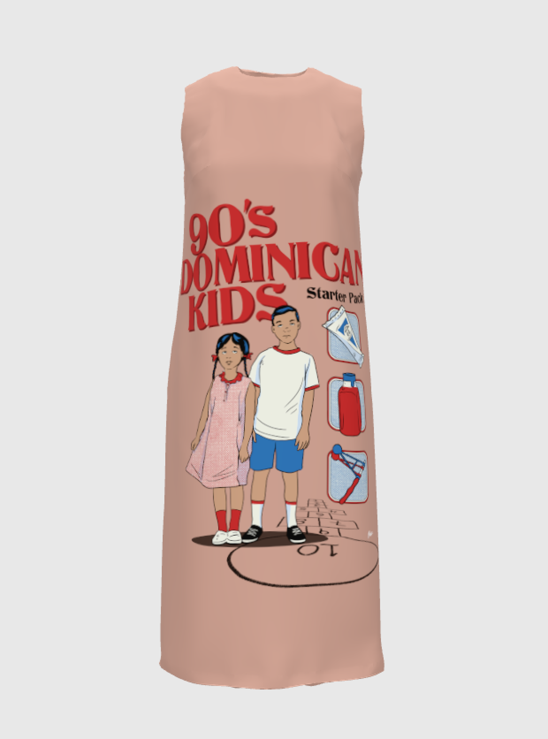 90s Dominican Kids Starter Pack - Shirt Dress