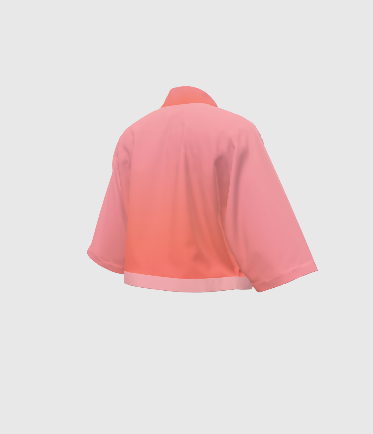 Kimono Sleeve Shirt In Gradient Pink