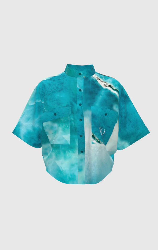 Larimar Cupro Kimono Top