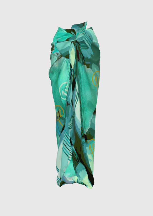 Aplatanao Turquoise Voile Pareo