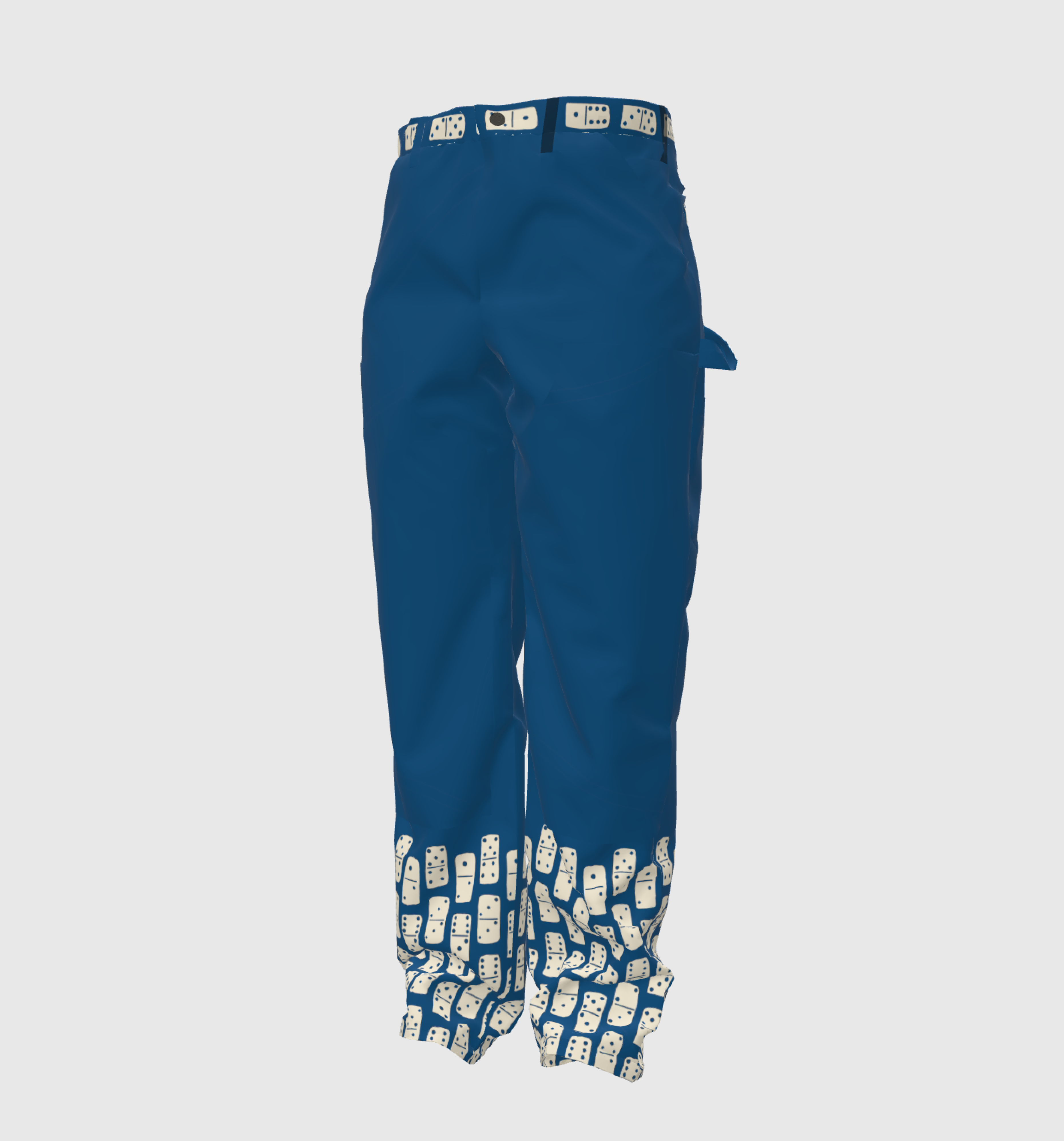 Men's Efecto DOMIno Deep Blue Boxy Pants