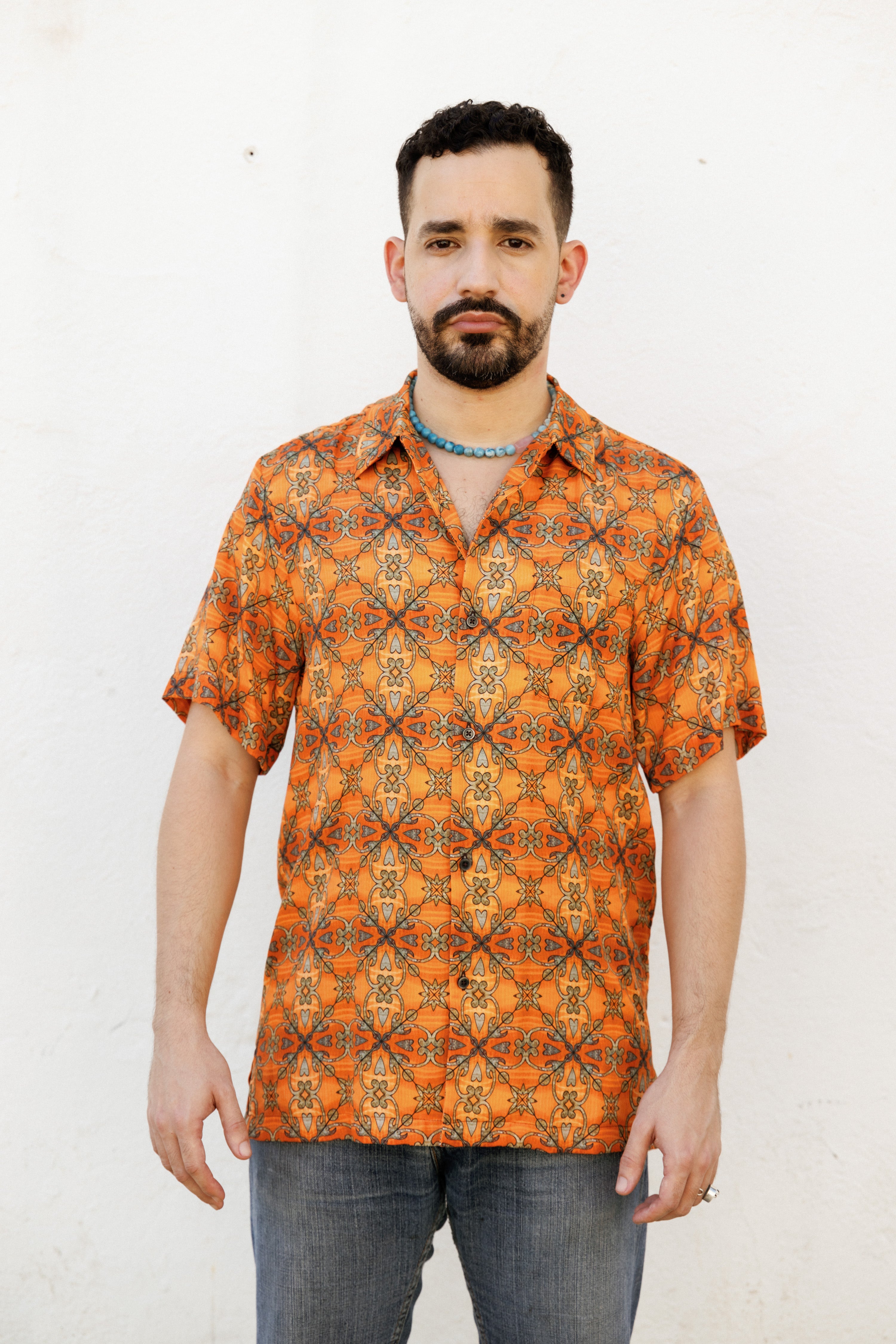 Short-sleeved Shirt Colonial In Las Damas Print