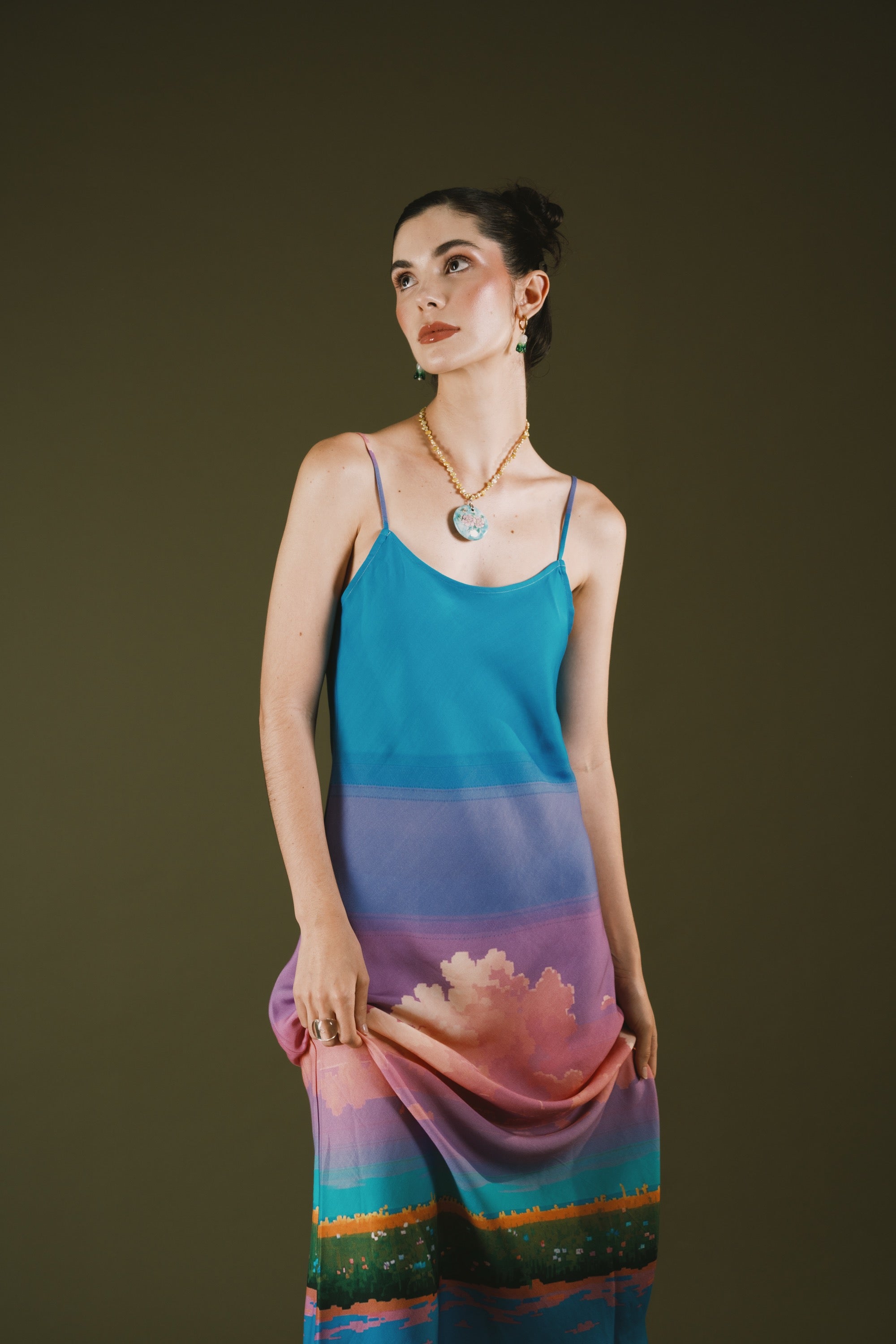 Pixel Paradise Slip Dress