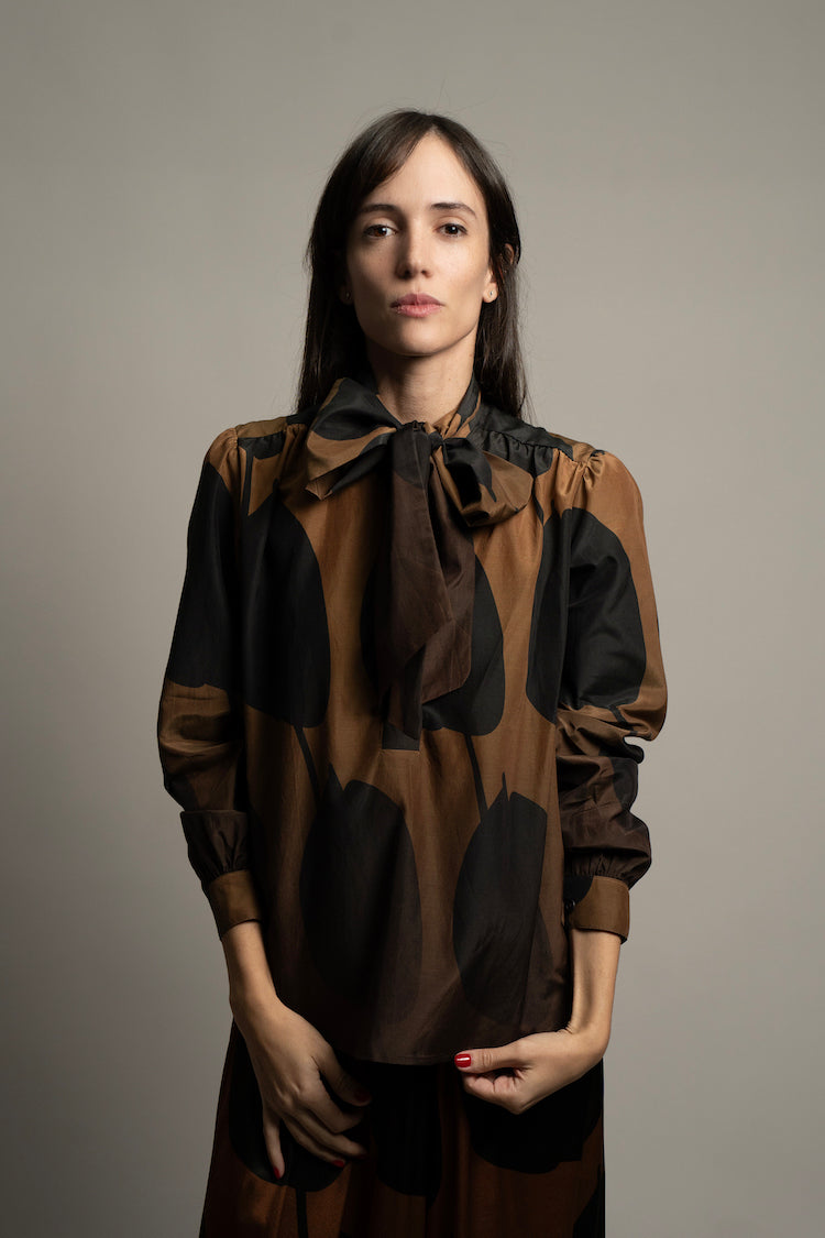 Golden Anthurium Eclipse Blouse