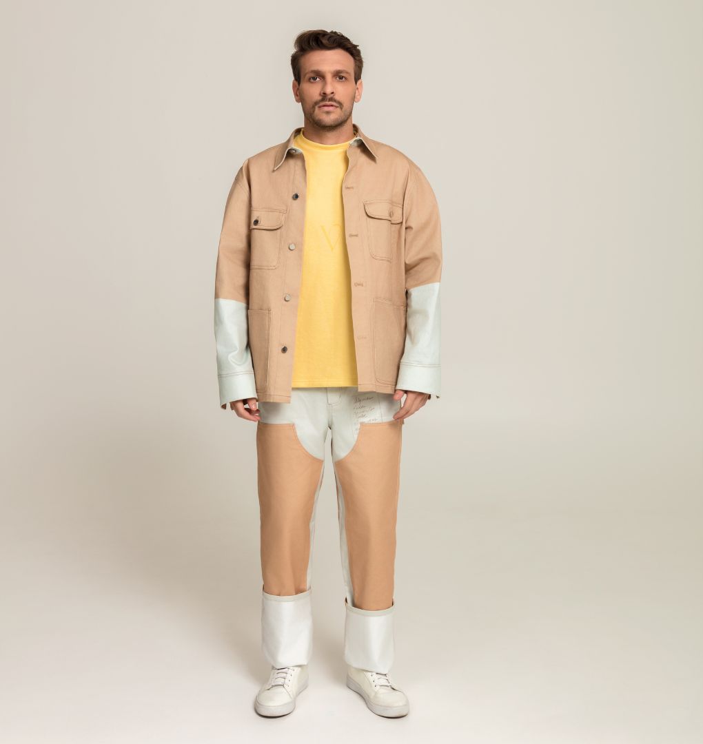 Sky Blue Big Pocket Boxy Trousers