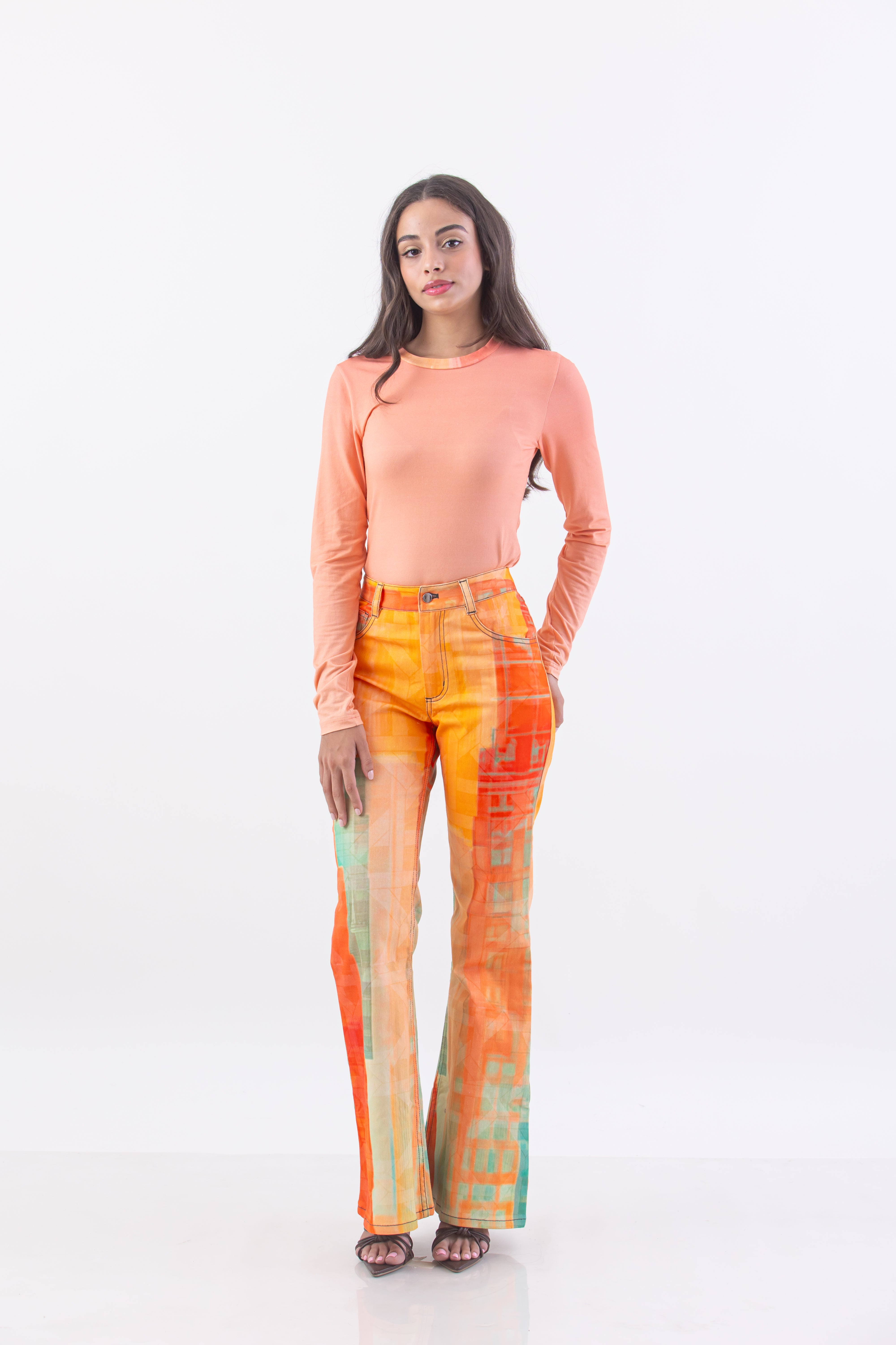 Pastel Rattan Metropolis Bell Bottom Jeans