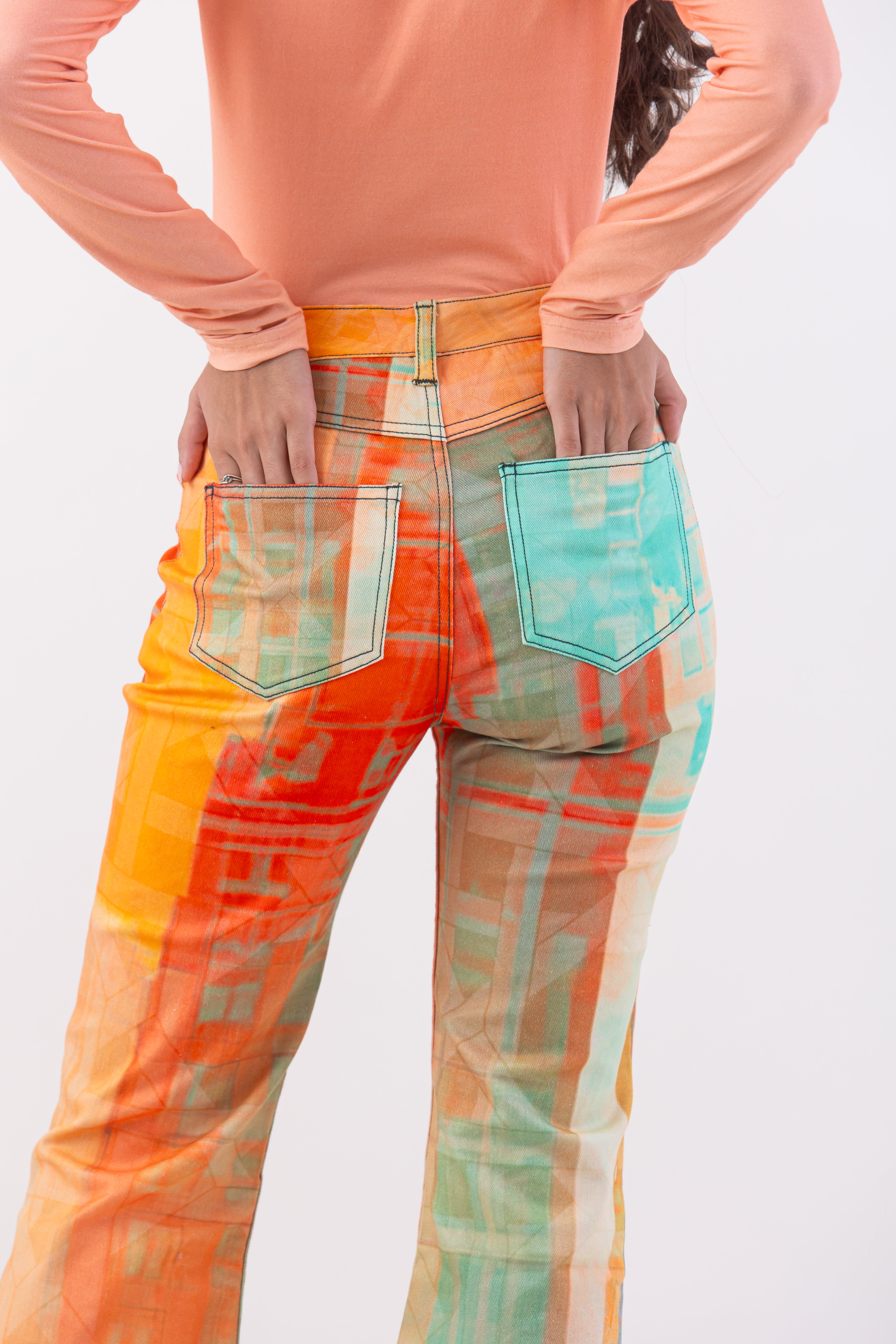 Pastel Rattan Metropolis Bell Bottom Jeans