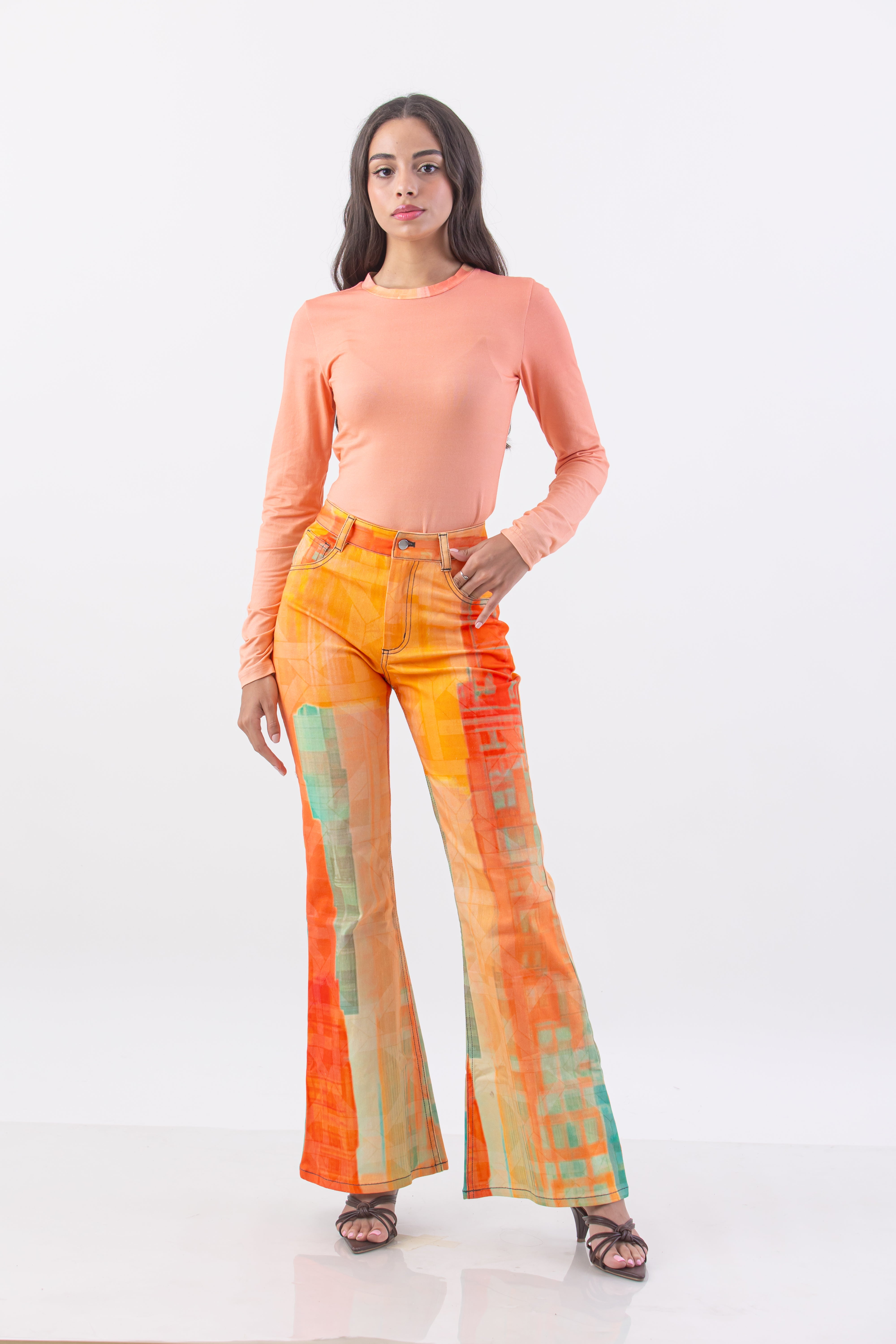 Pastel Rattan Metropolis Bell Bottom Jeans