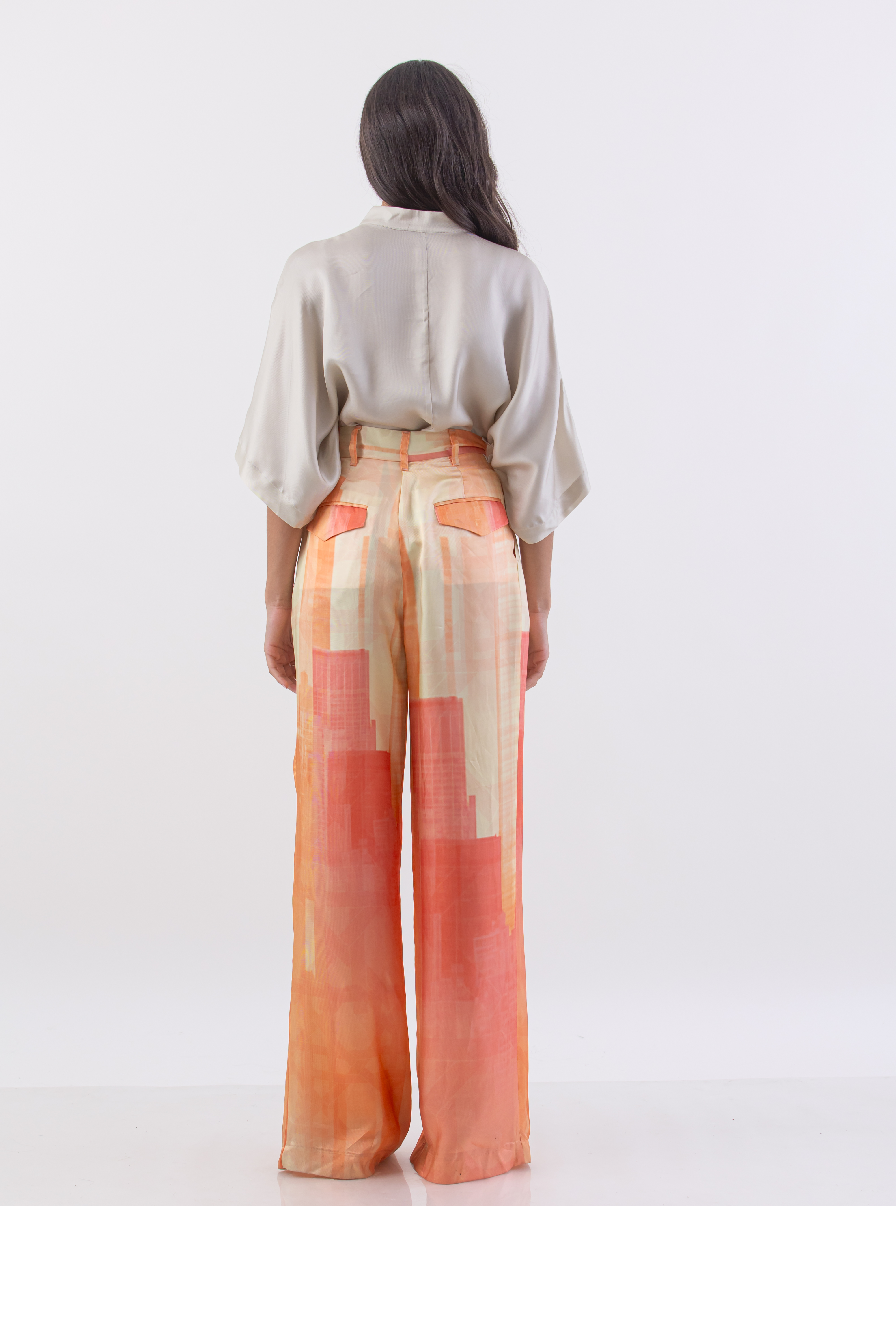 Peach Pastel Metropolis Pleated Pant