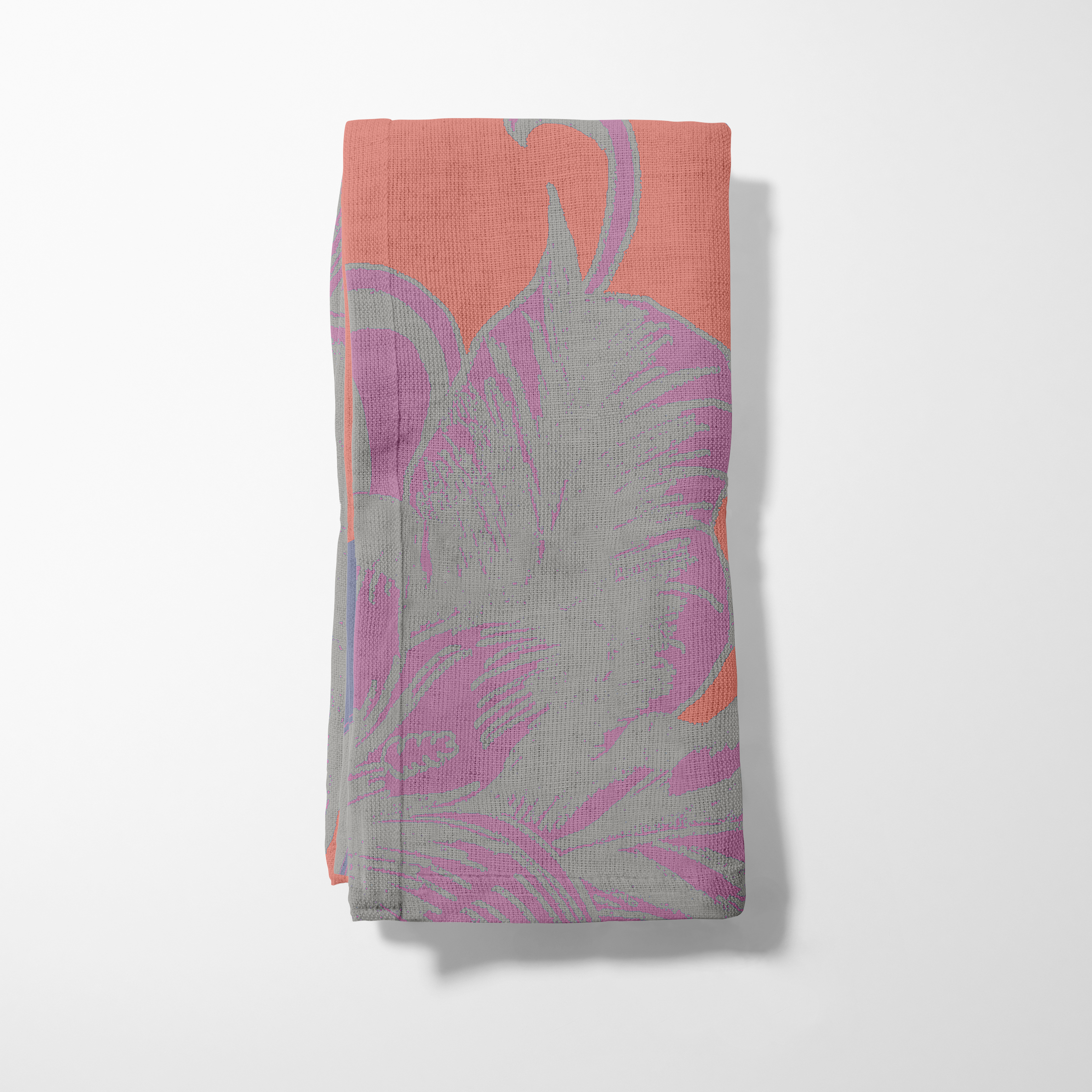 Tropical Paissage Napkin in Bright Pink