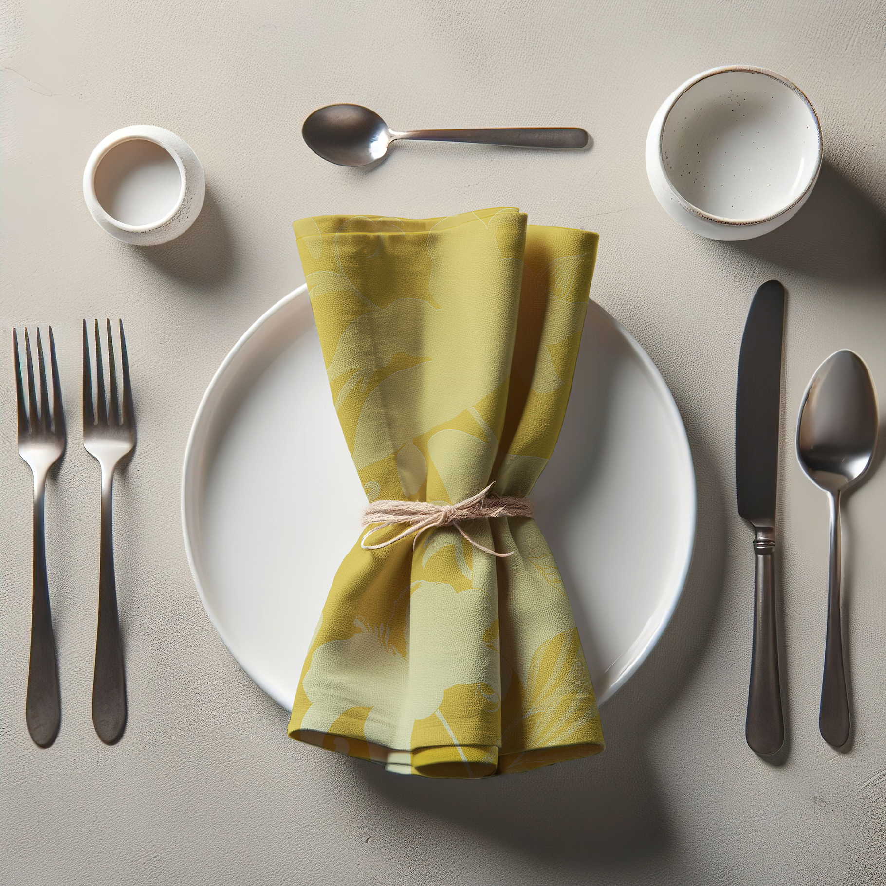 Tropical Paissage Napkin in Bright Yellow