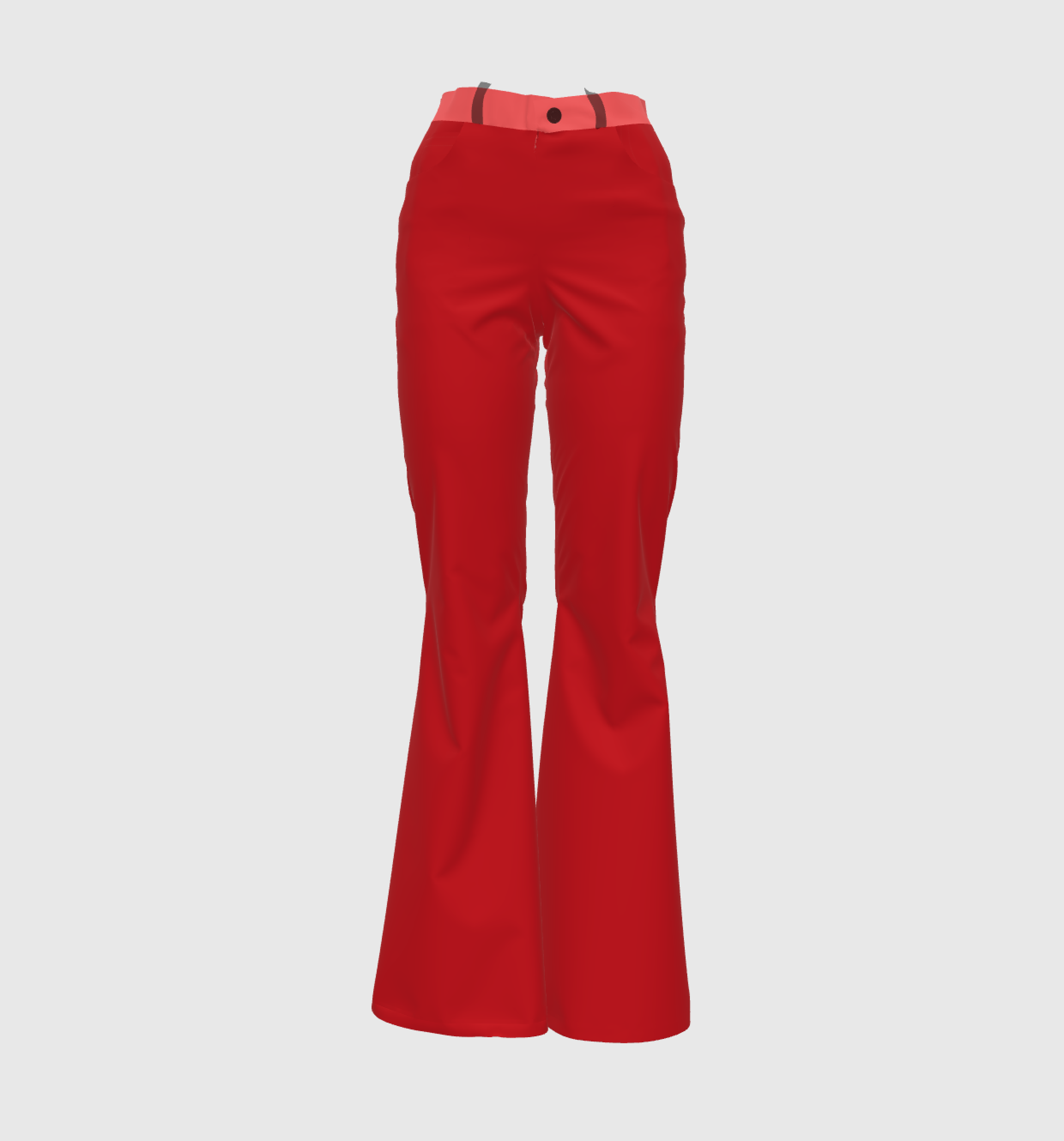 Cherry Red Bell Bottom Jeans