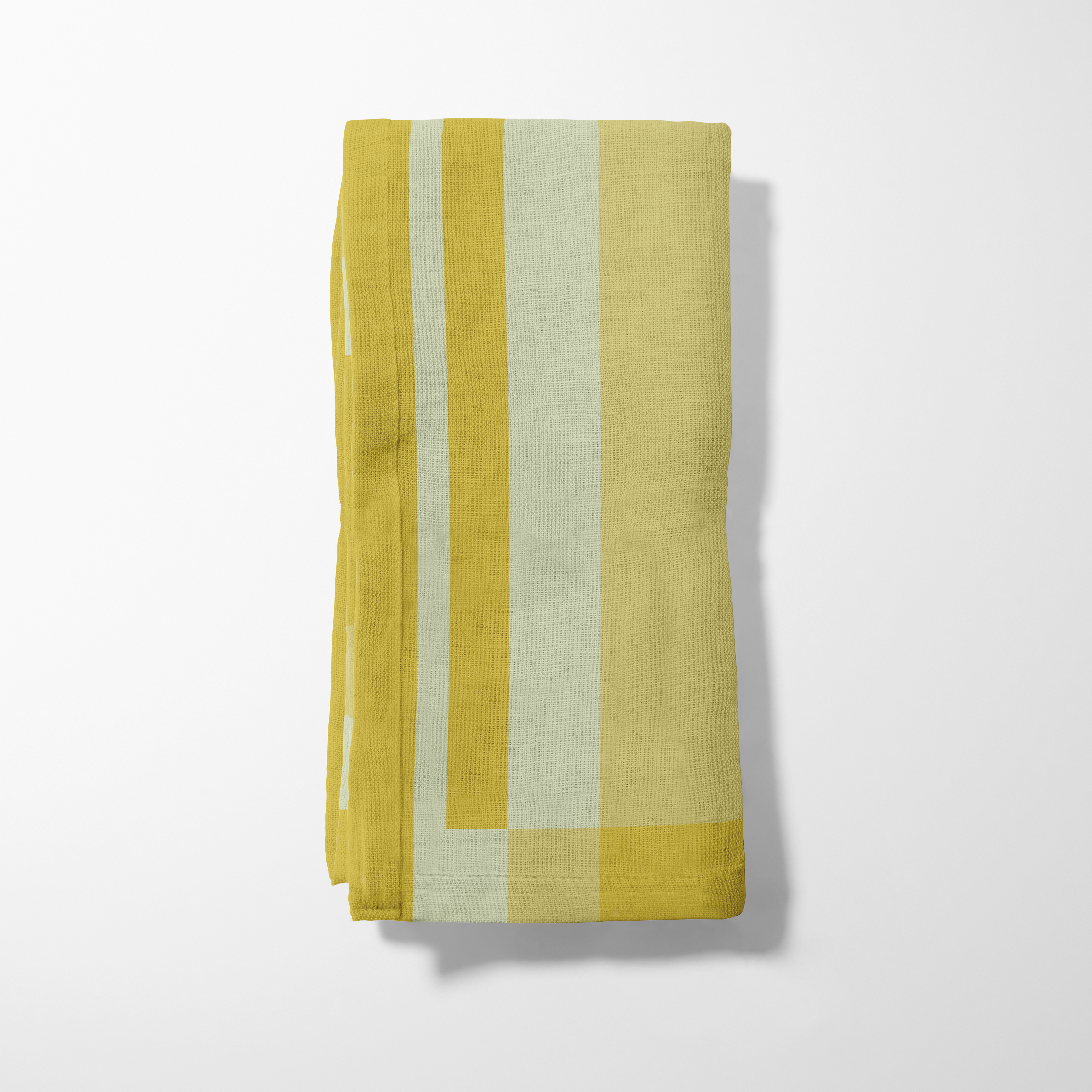 Candy Stripes Sunny Yellow Napkin in Oxford Cotton